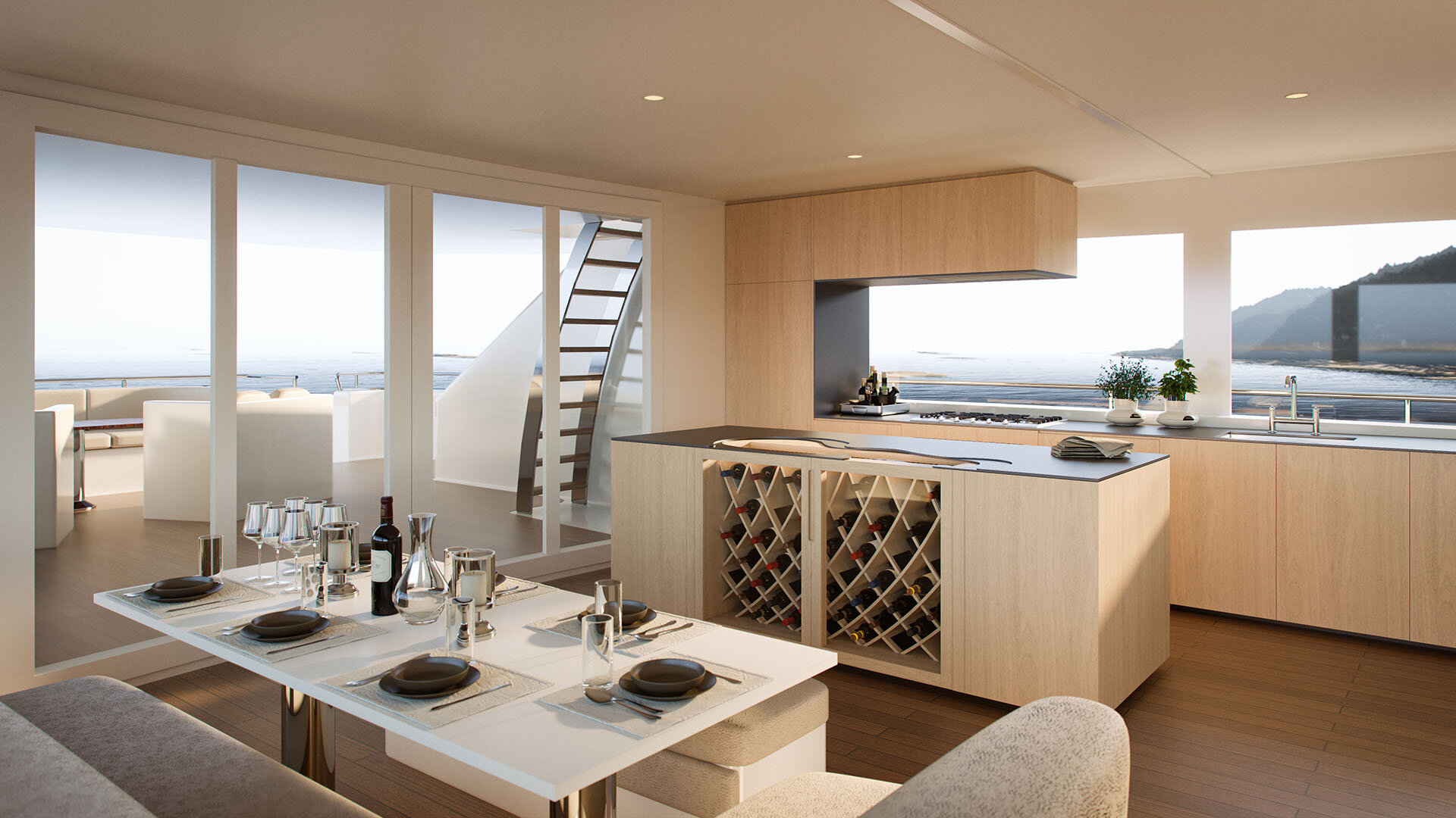 Curvaceous Yacht Wine Cellar