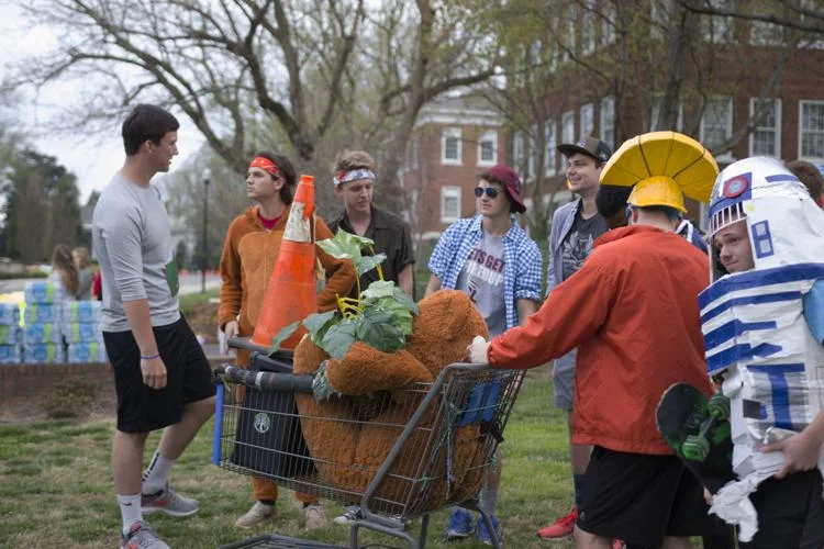 Boys from Medlin Hall came out to Great Strides. Photo by Billie Burns