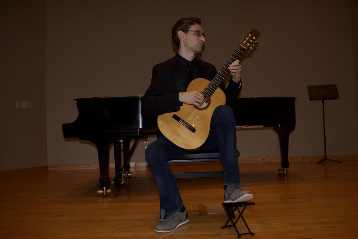 The program featured works by J.S. Bach, Dušan Bogdanović and Leo Brouwer, as well as pieces by Spanish composers Manuel de Falla, Francisco Tárrega and Joaquín Rodrigo. Photo by Chloe Durham, Staff Photographer