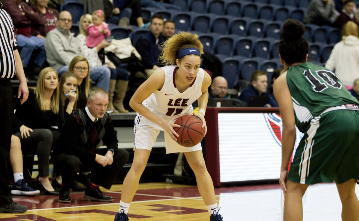Abby Bertram, sophomore, said her team went to their “bigs on the inside.” Bertram said her team was more internally focused, rather than constantly watching Delta. Courtesy fo GoLeeFlames.com
