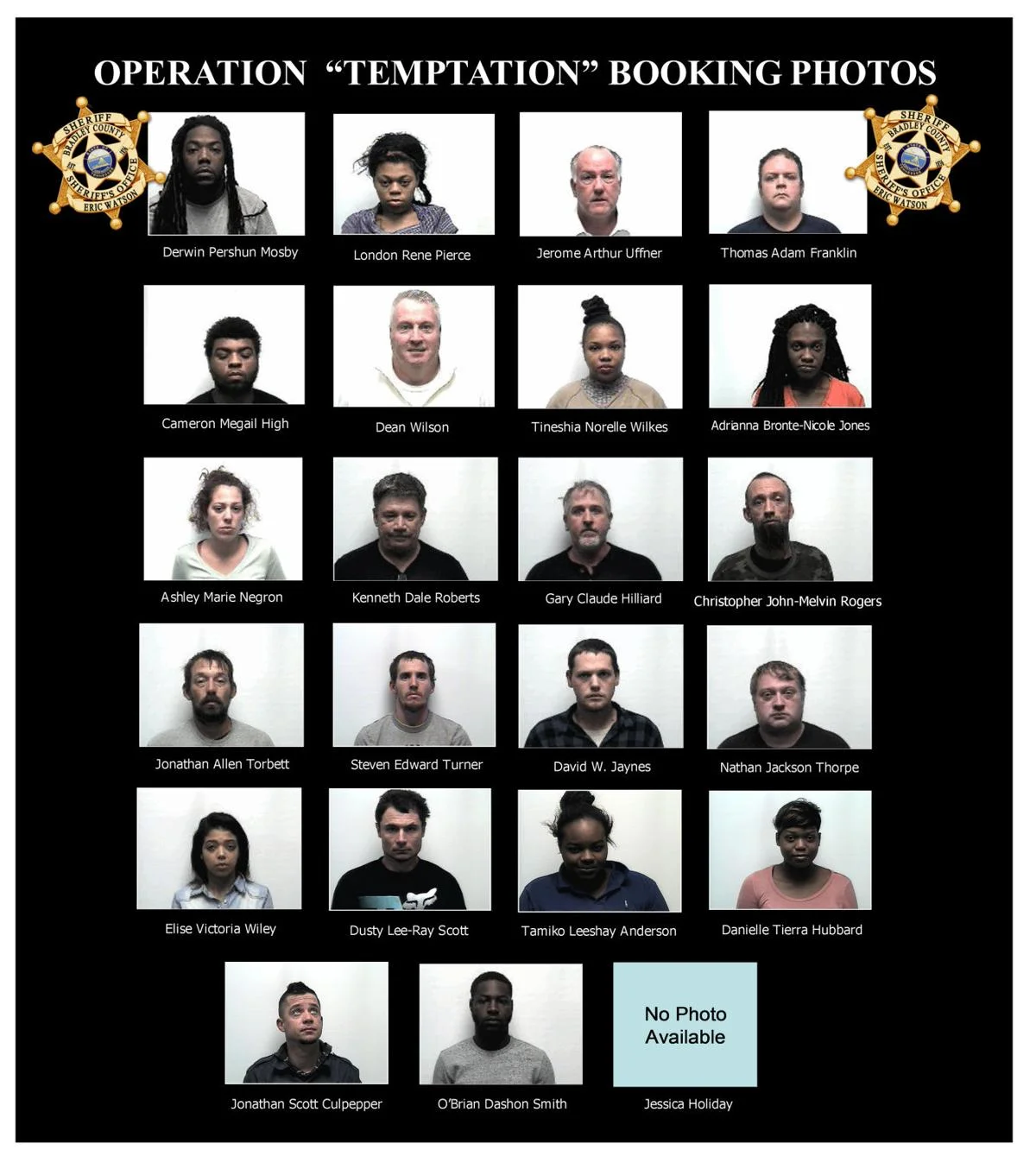 Operation Temptation booking photos Source: Bradley County Sheriff's Office
