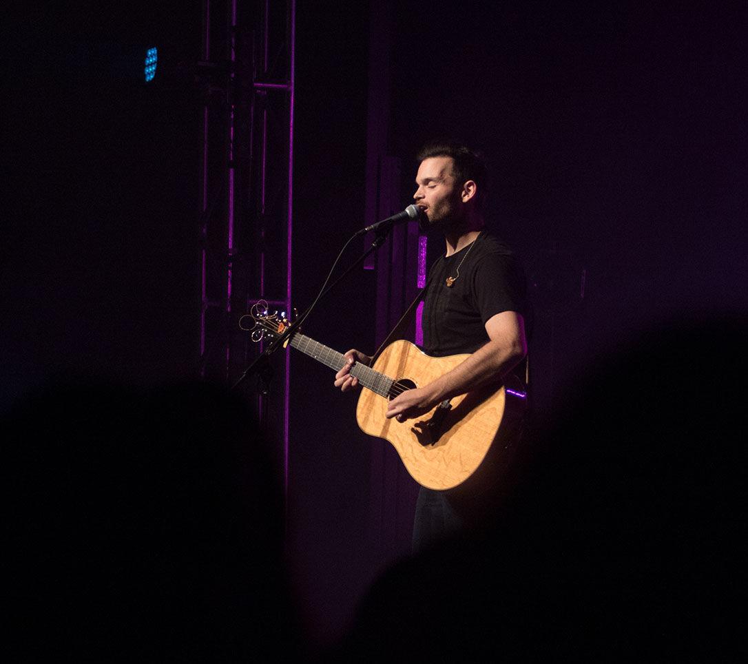 Jimmy Needham performing at U-Church on Sunday, Sept. 11 photo by Jaclyn De Vries
