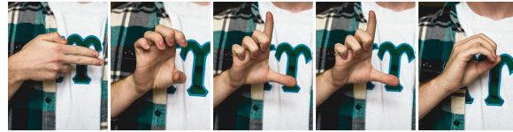 "Hello" in sign letters (Photo: Tessa Voccola)