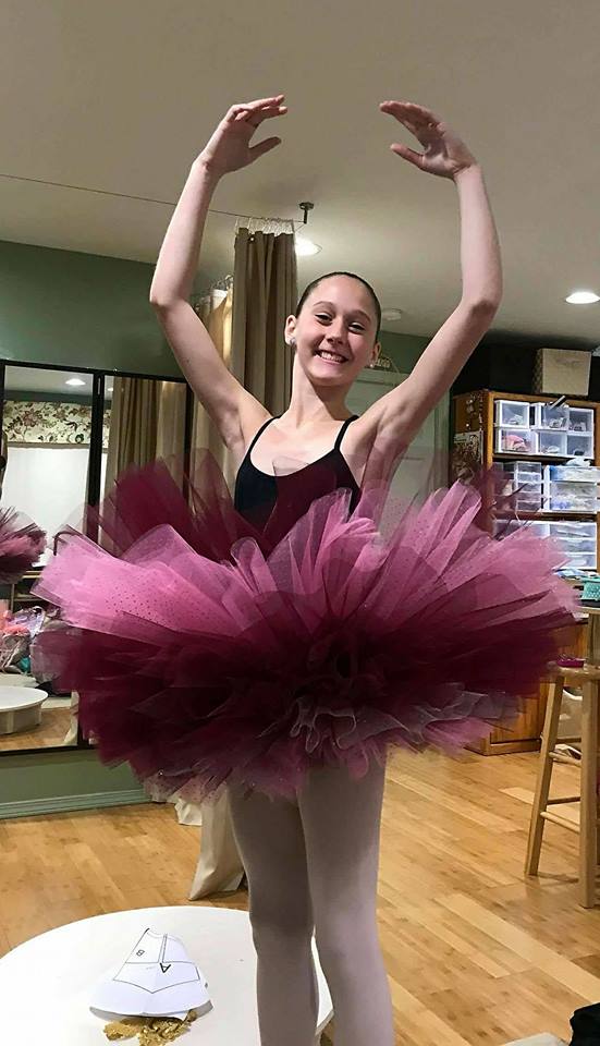  Happy Ballerina!  Before quilting the tutu 