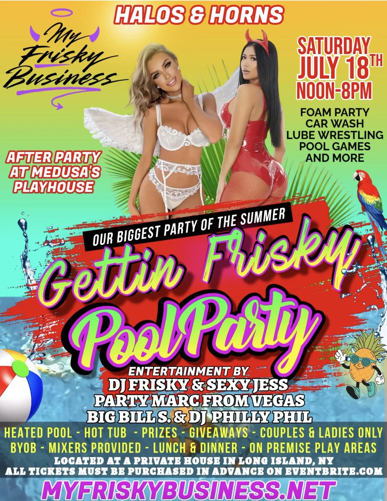 Gettin Frisky Pool Party - Halos & Horns
