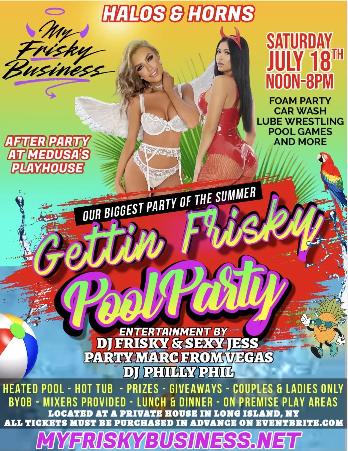 Gettin Frisky Pool Party - Halos & Horns