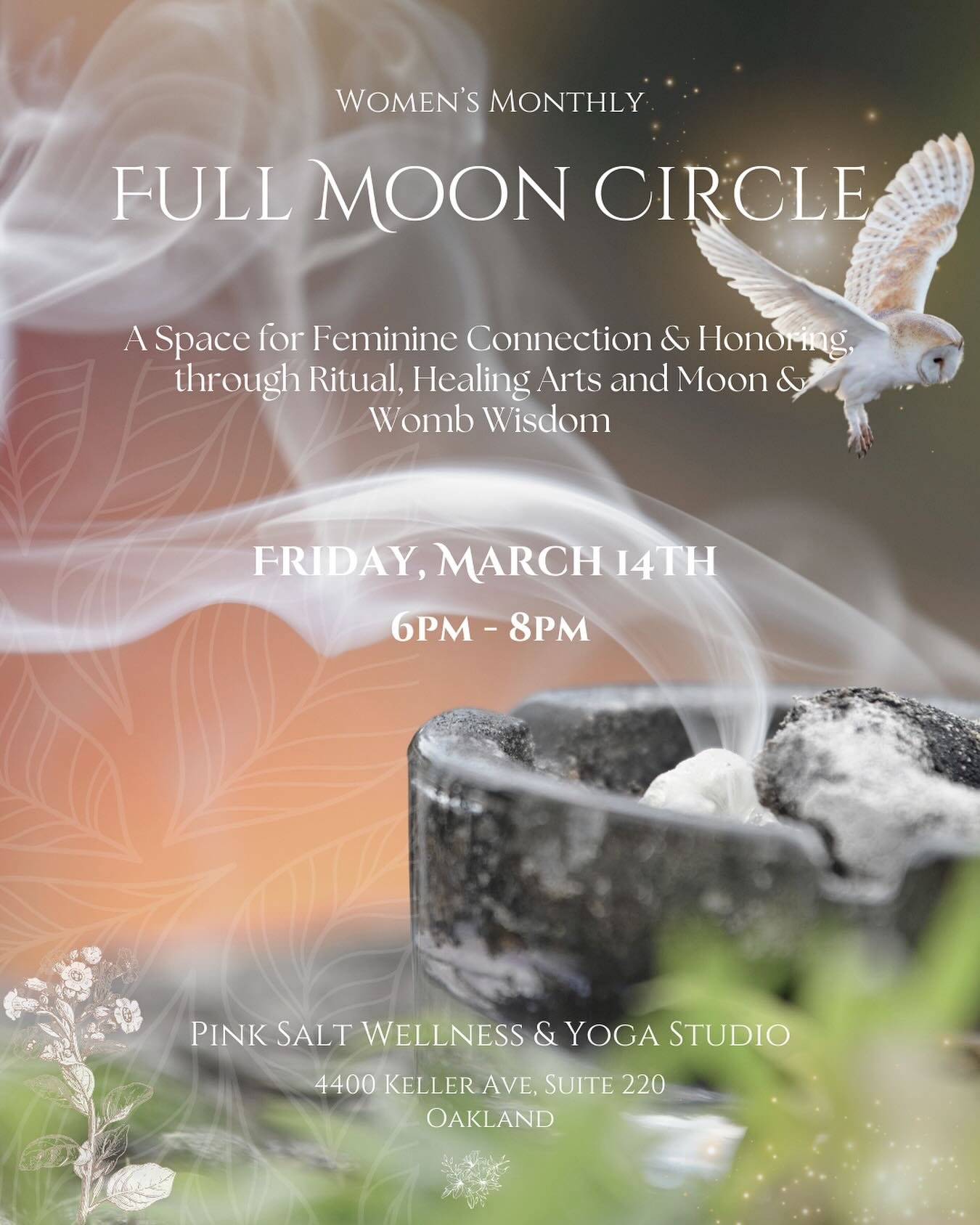 Upcoming Full Moon Circle 🌕🪱 

Join us on Friday as we honor the Full Moon and first Eclipse of 2025.

March&rsquo;s Full Moon is known as the Worm Moon. As this Moon is near to the Spring Equinox, its light symbolizes the arrival of our true Sprin