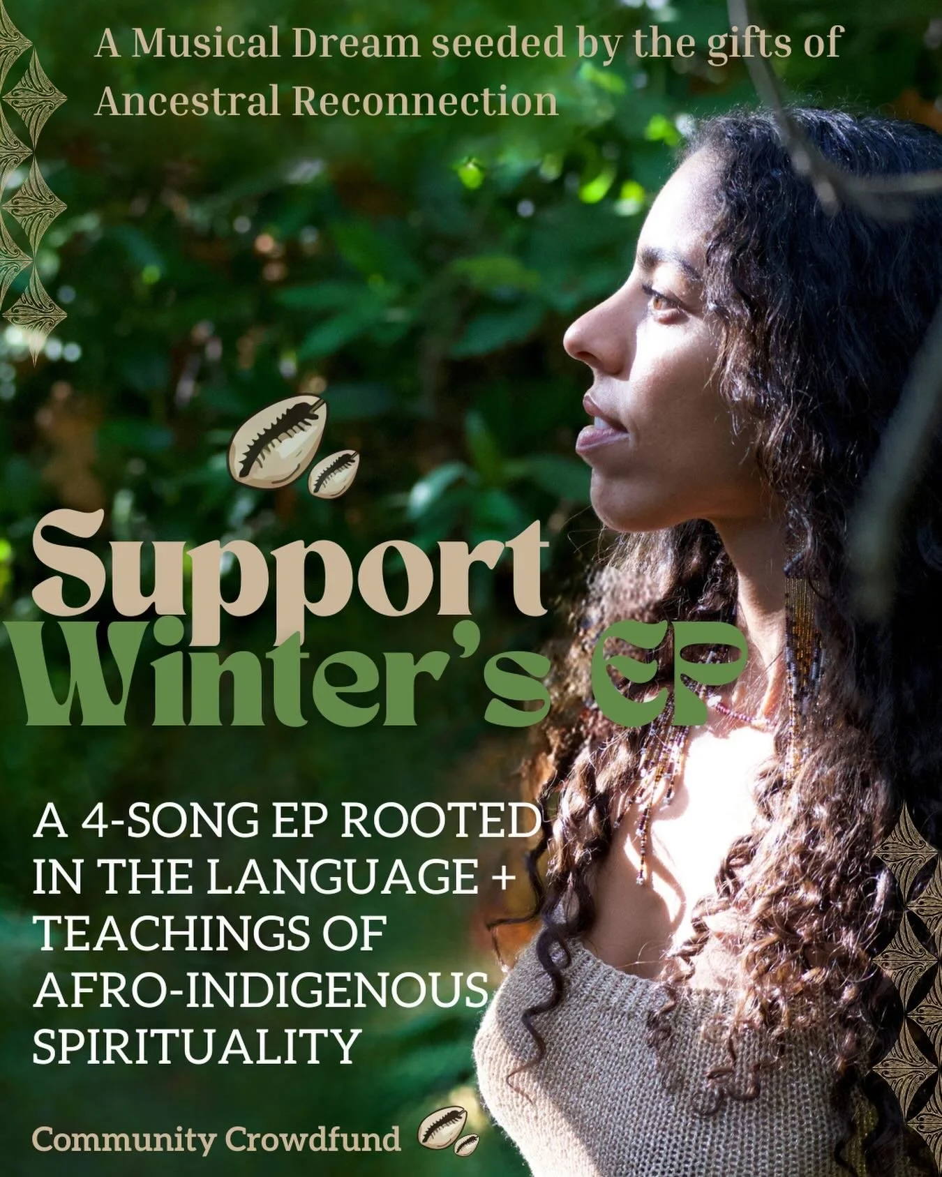 Support my Upcoming Musical Project 🐚

On this auspicious day, I share with you the jewel of a dream I have been nurturing for the past four years &mdash; My upcoming musical project:&nbsp;a 4-Song EP rooted in the language and teachings of Afro-Ind