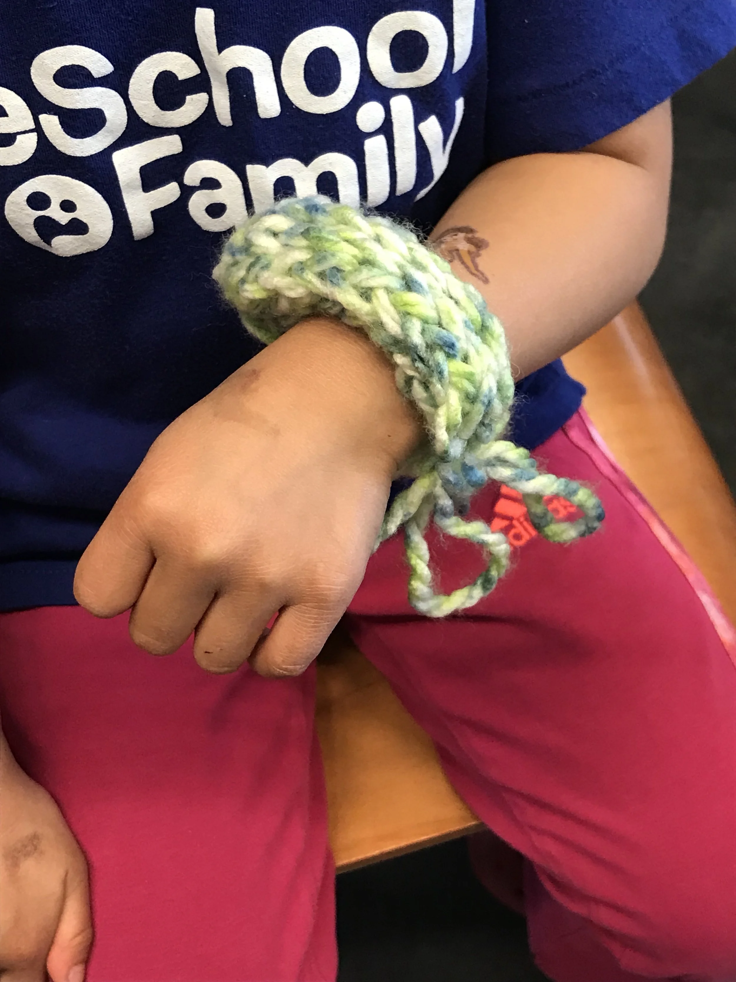 Spool knitted bracelet!