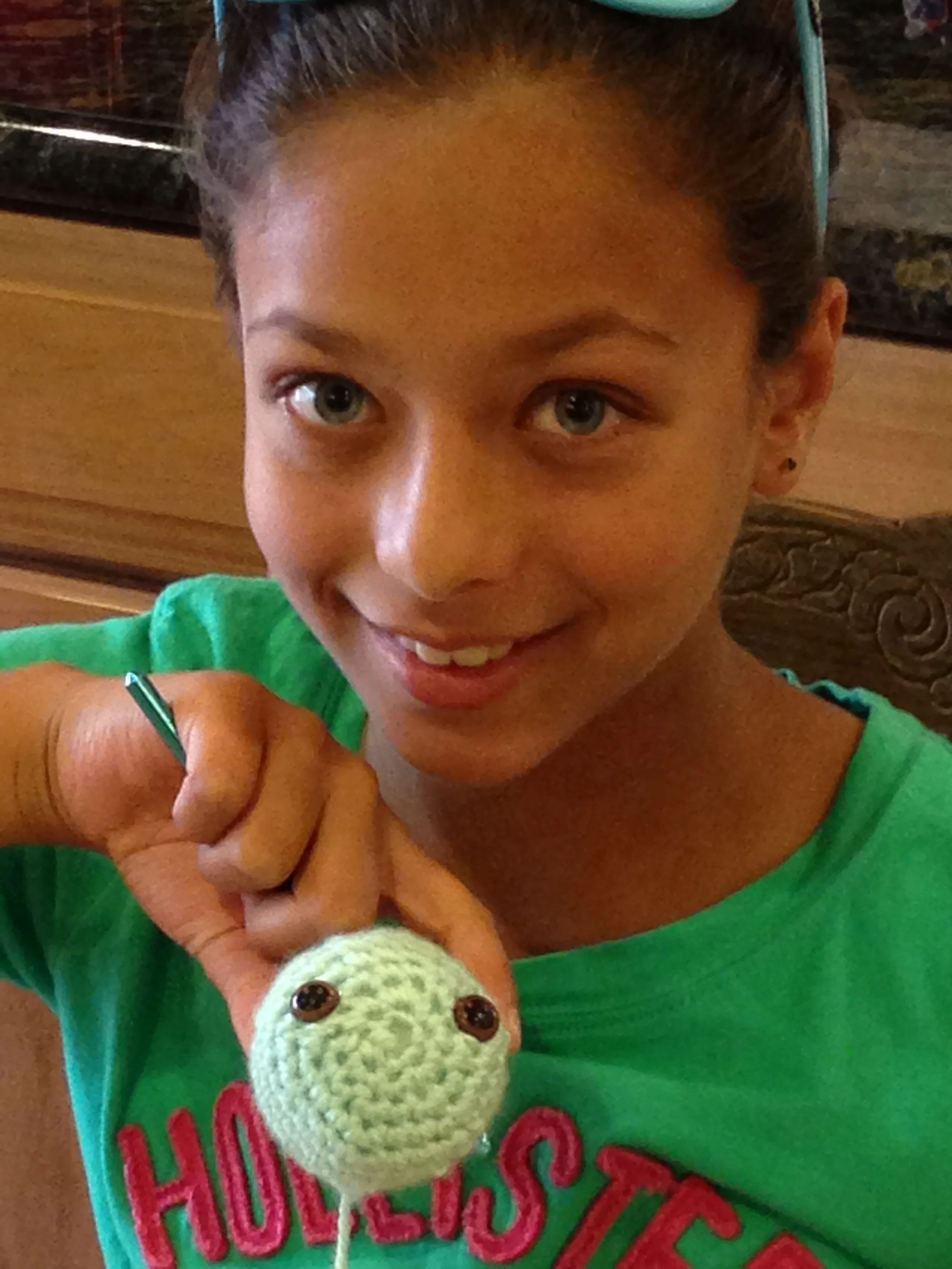 Crochet Amigurumi Panda Bear Head by 10 Year Old