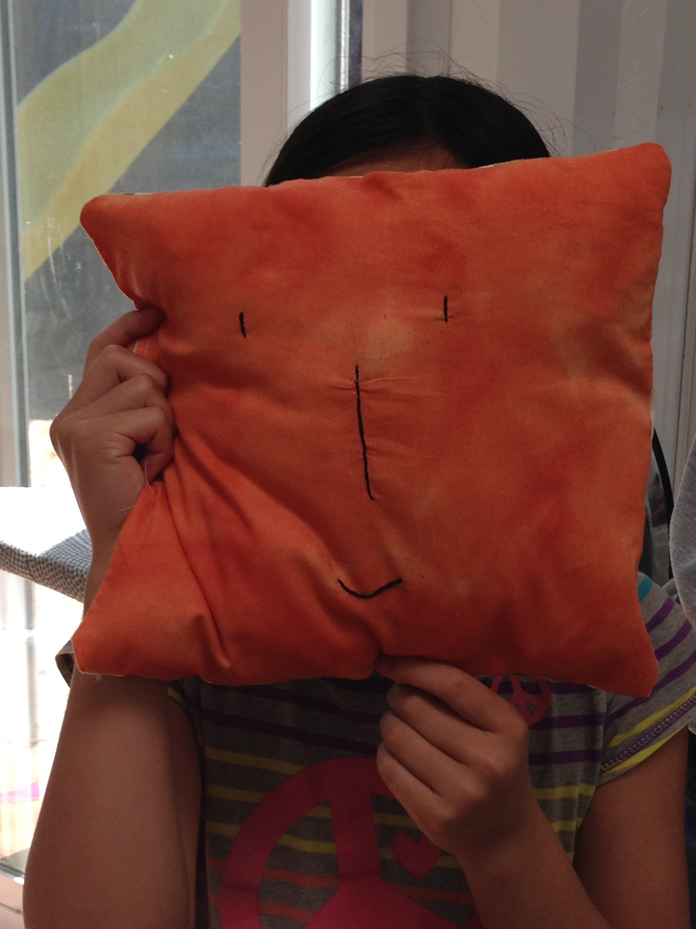  4th grader “face” pillow 