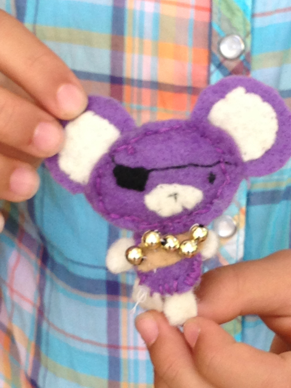  5th grader tiny felt pirate mouse. 
