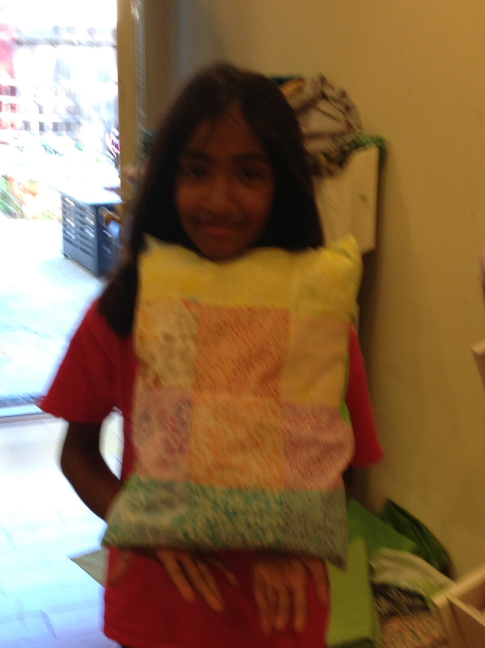  3rd grade patchwork pillow 