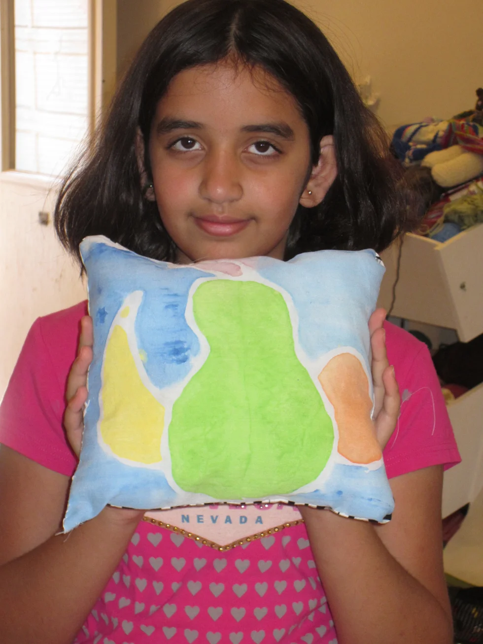 “Still Life” Batik Pillow