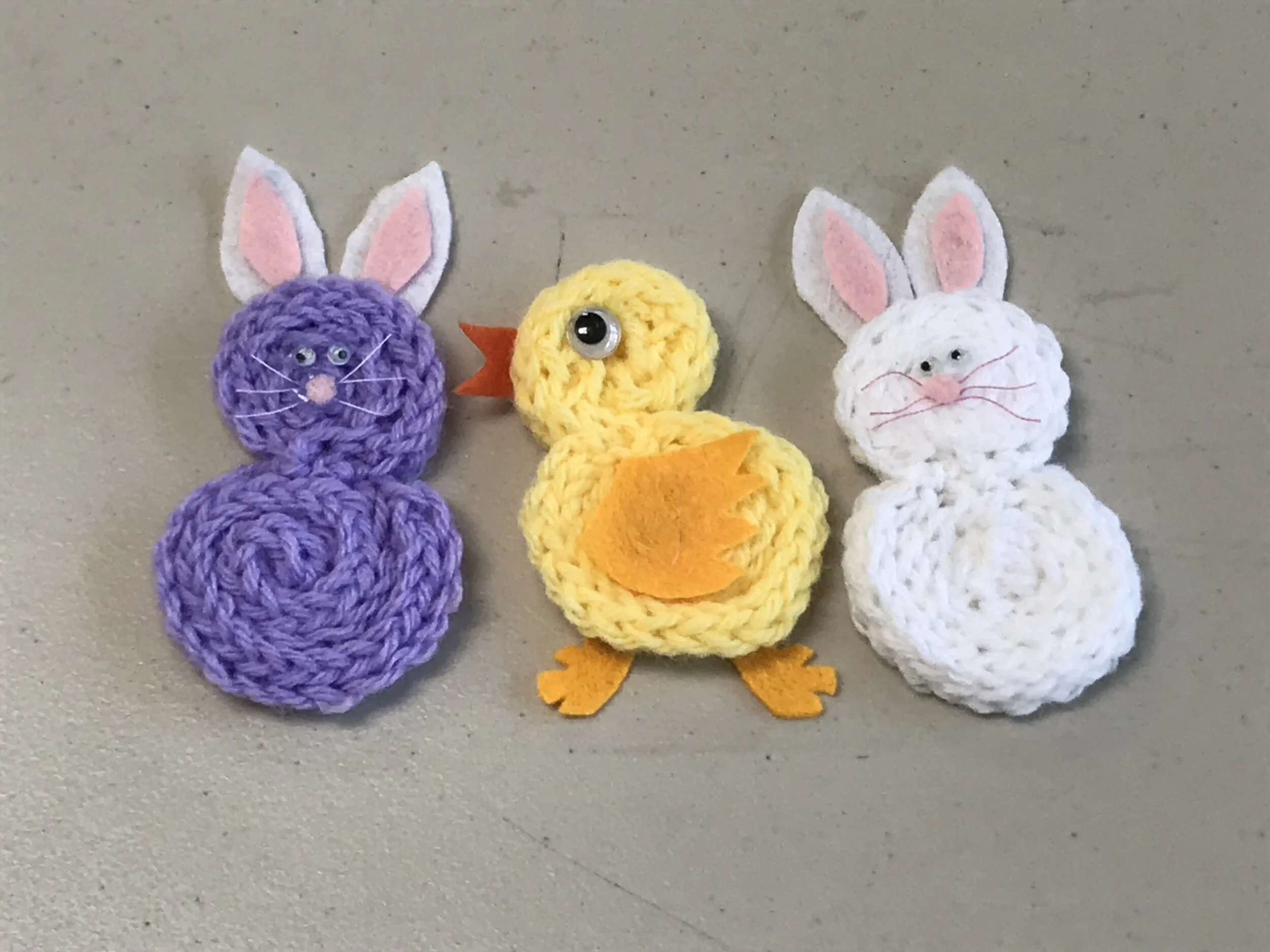 Spool Knitted Bunny and Chick