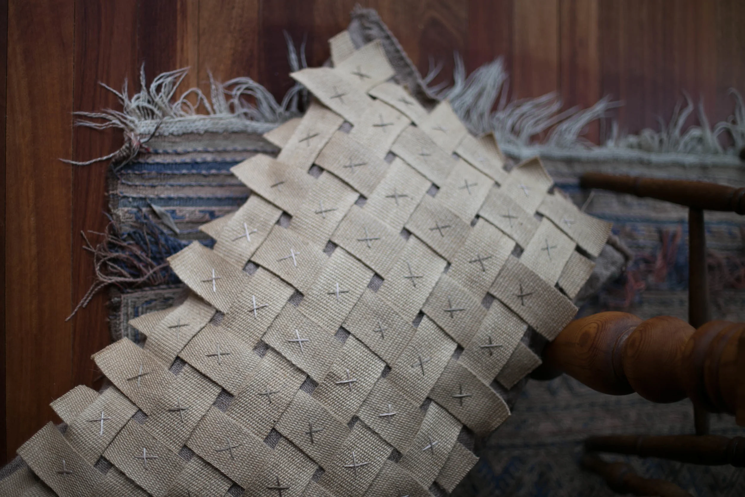 Easy-As Hessian Floor Cushion