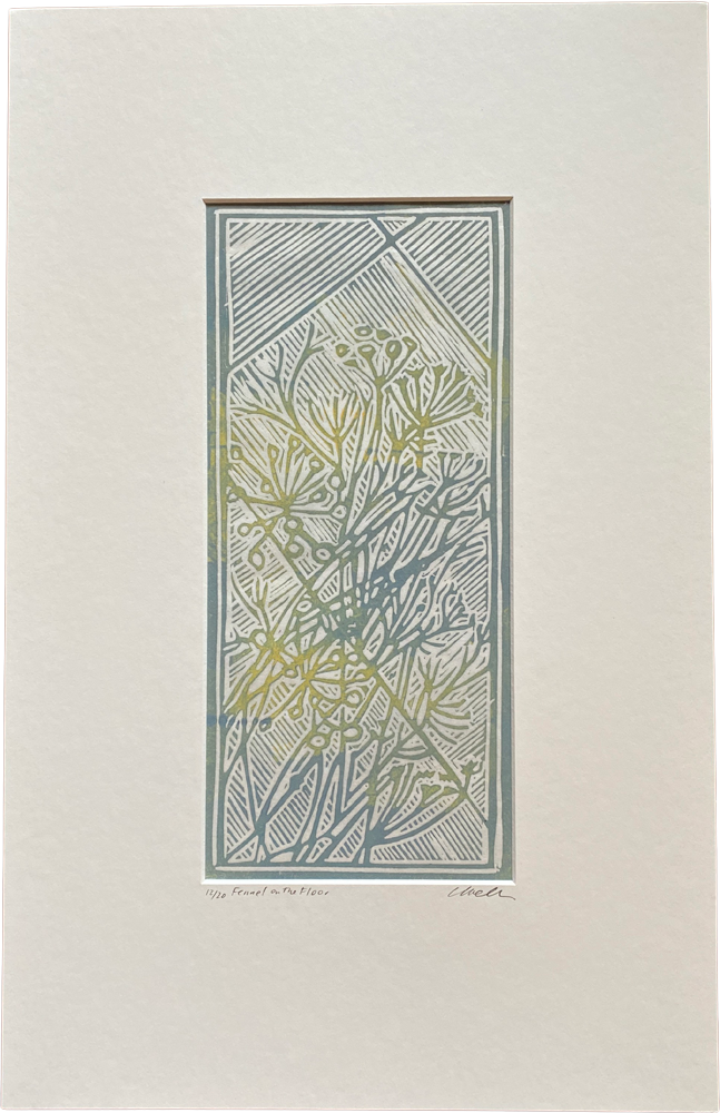 "Fennel on the Floor" Lino Cut