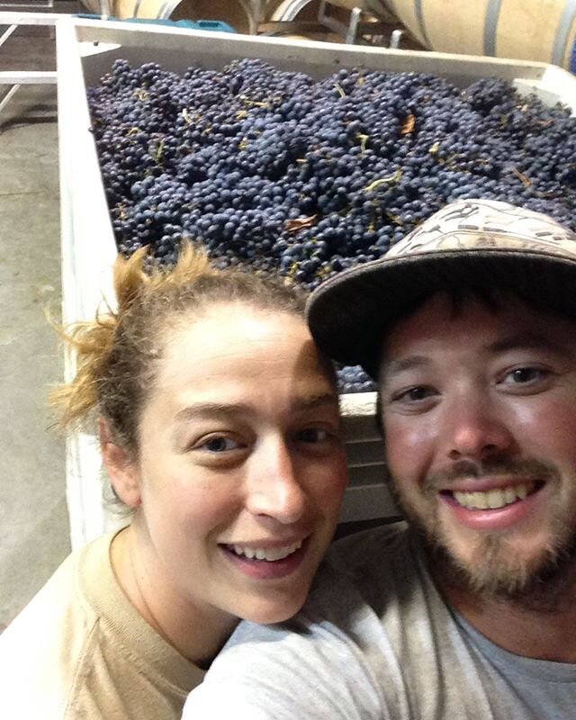 Dan and I posing with our first haul in 2014!!! #castanhofarm #mourvedre