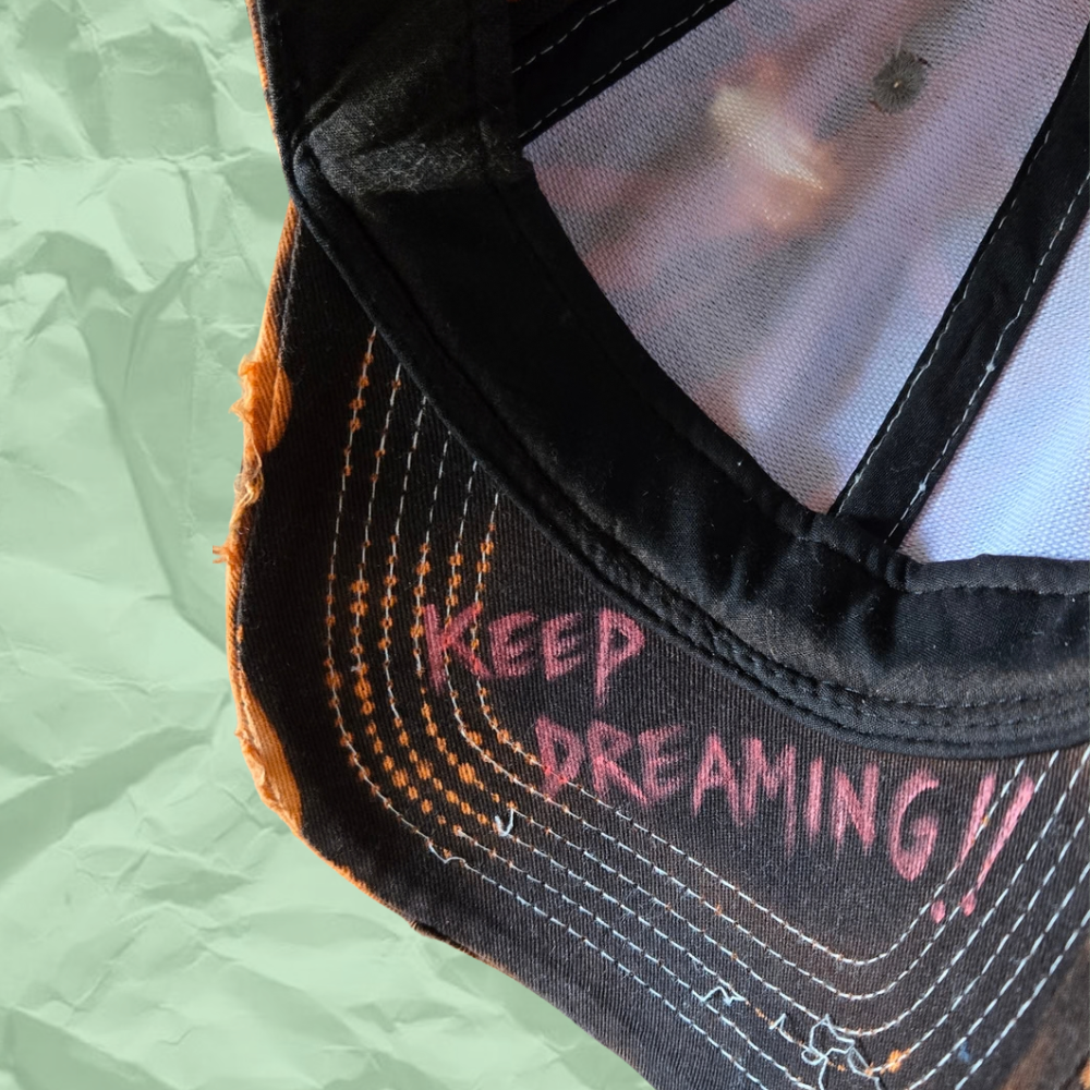 Mum's Basement  orange bleach die hat peak.png