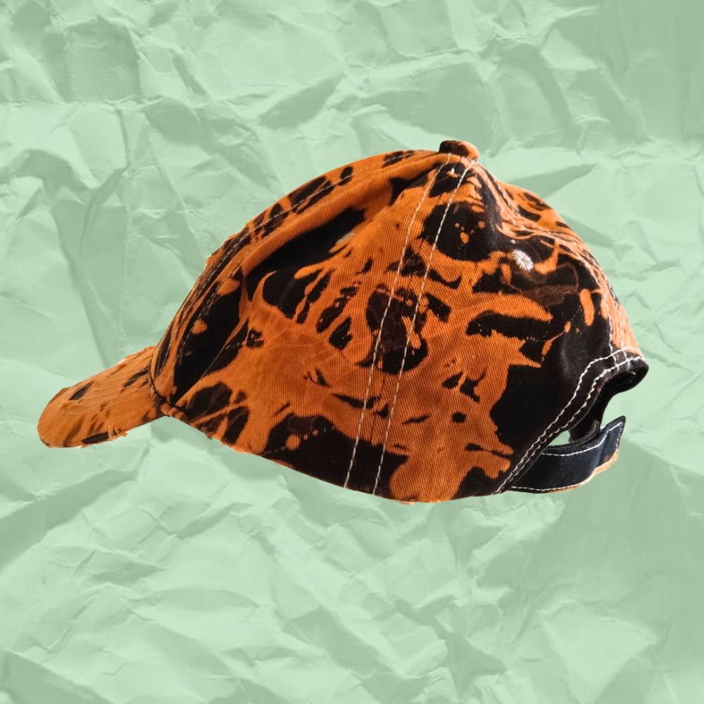 Mum's Basement Orange Bleach dye hat d.png