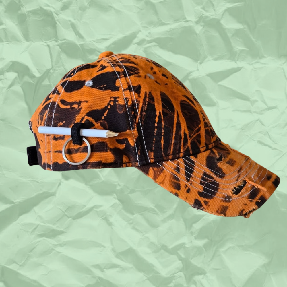 Mum's Basement Orange Bleach Dye Hat