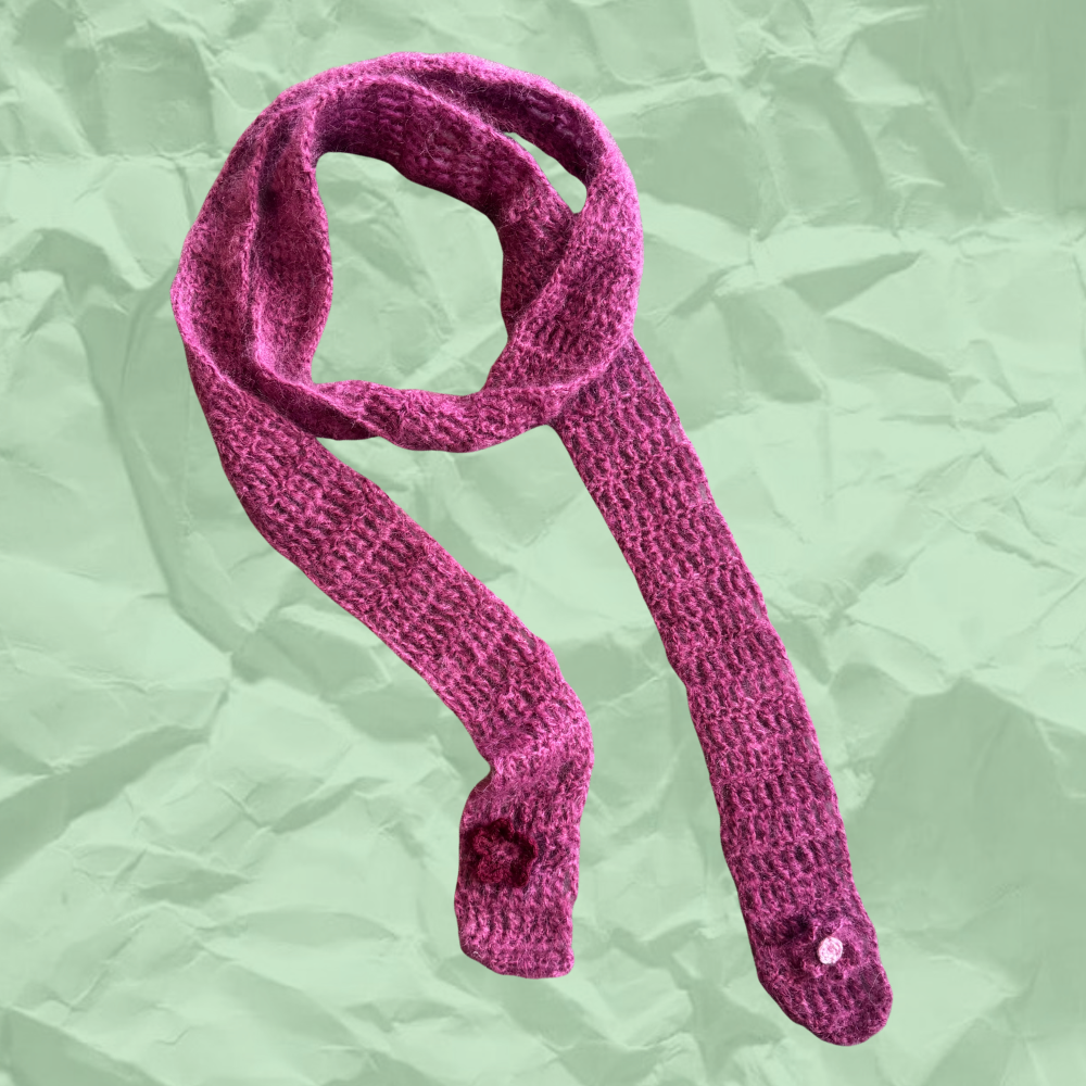 Magenta flower scarf.png