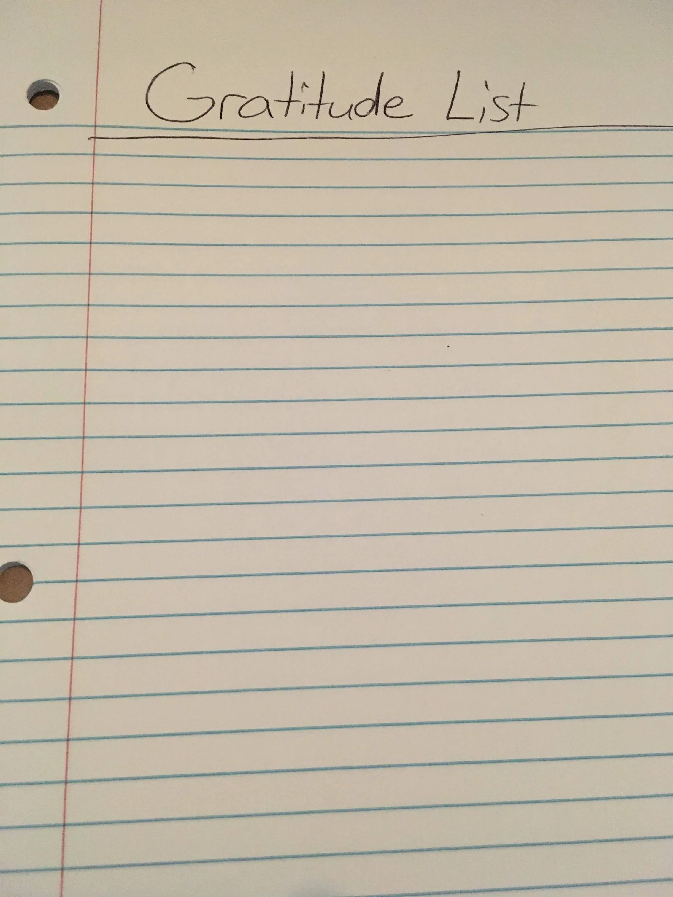 Gratitude List