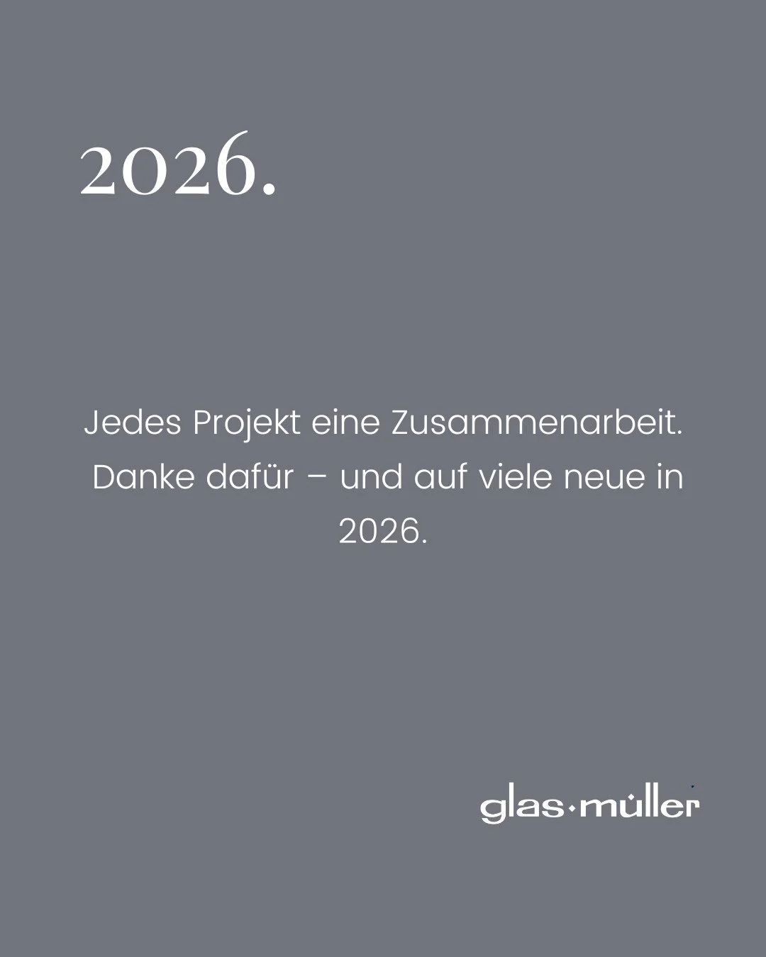 Herausfordernde Jahre zeigen, wie wertvoll Partnerschaft ist. Mit Optimismus starten wir in 2026 und lassen uns &uuml;berraschen, was es bringt. Wir w&uuml;nschen allen einen guten Rutsch und ein gutes neues Jahr. 
Wir g&ouml;nnen uns eine kurze Paus