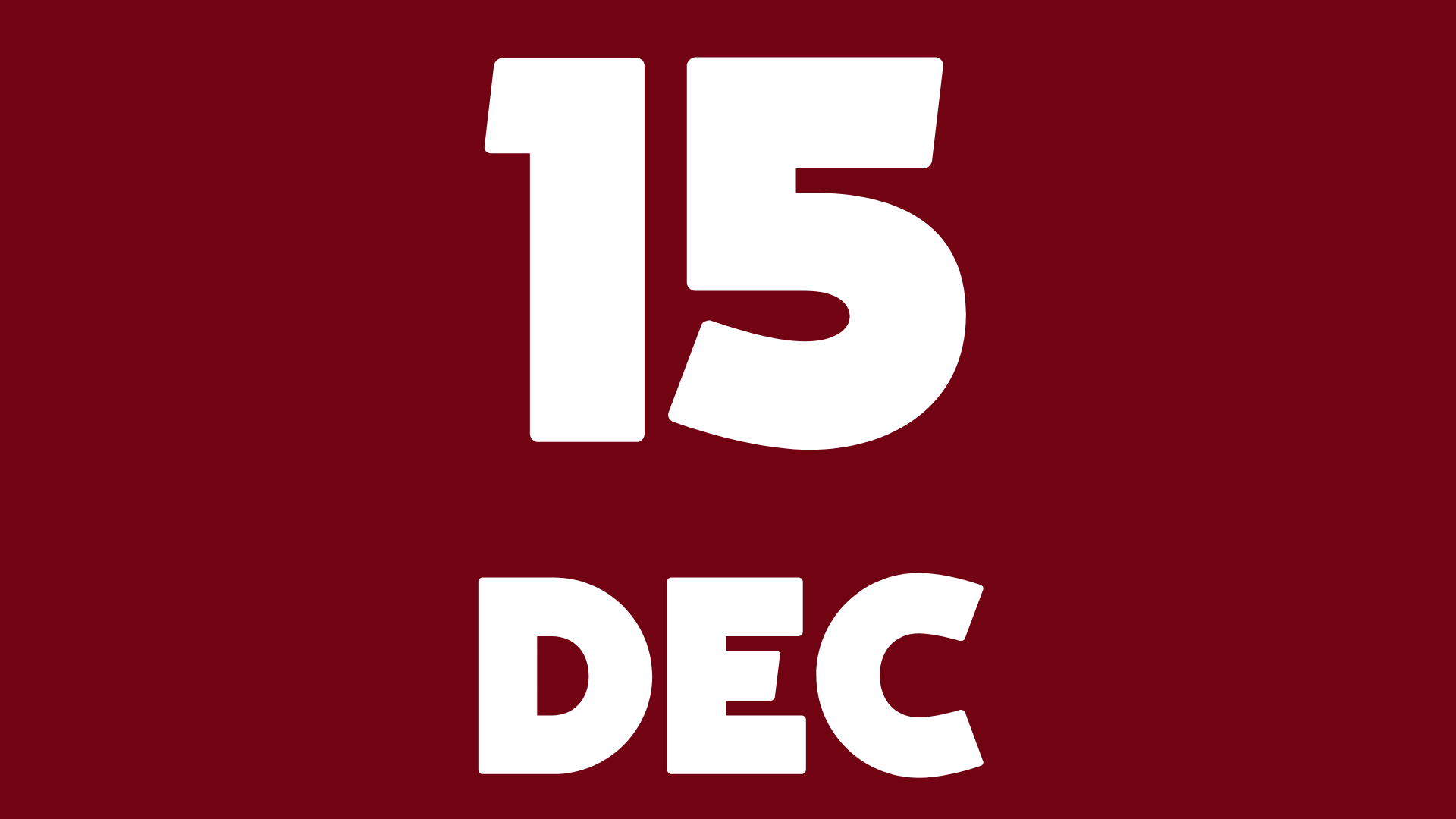 Advent Series - Monday 15th December