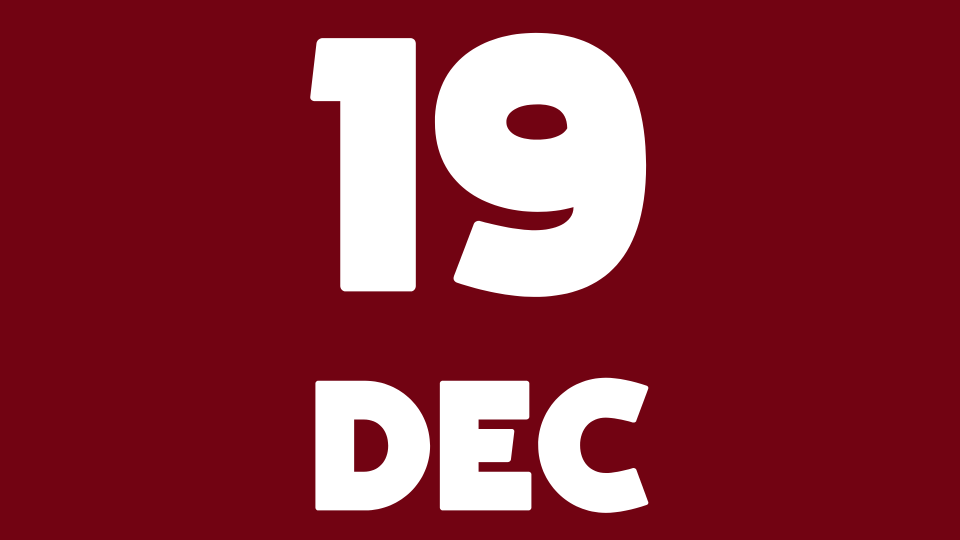 Advent Series - Friday 19th December 