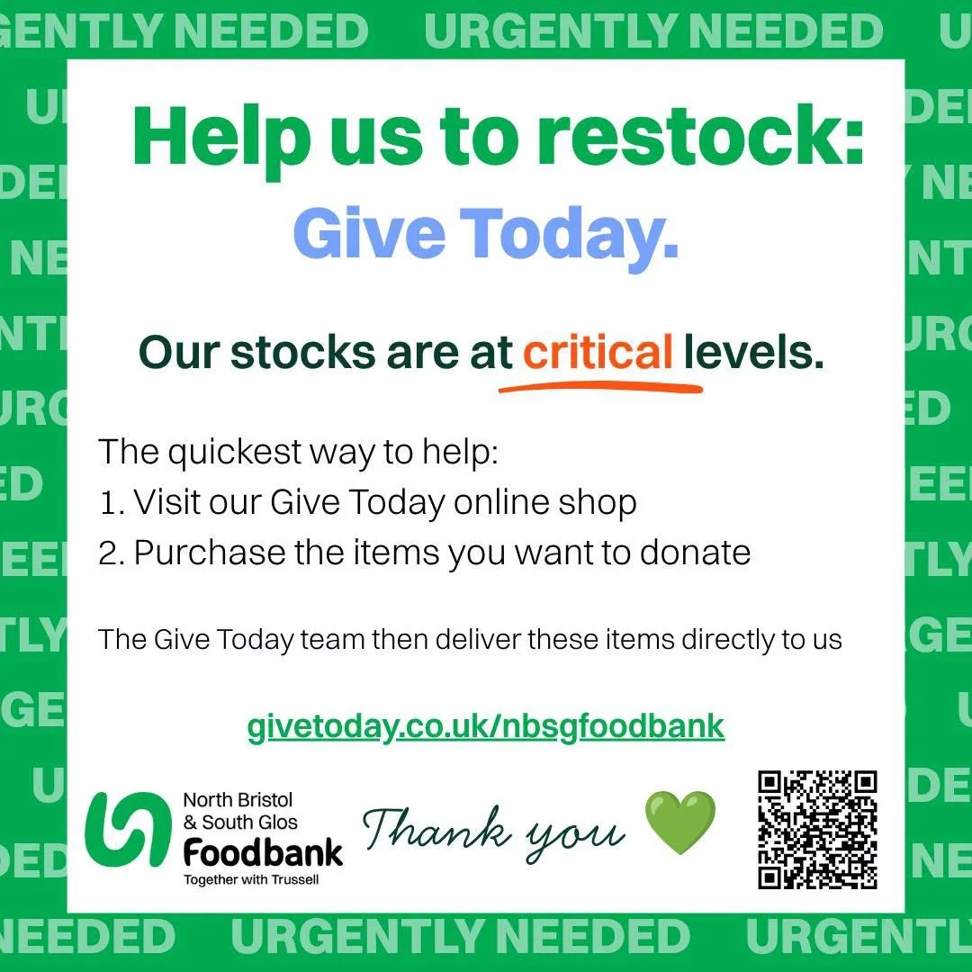 Foodbank stocks are very low....