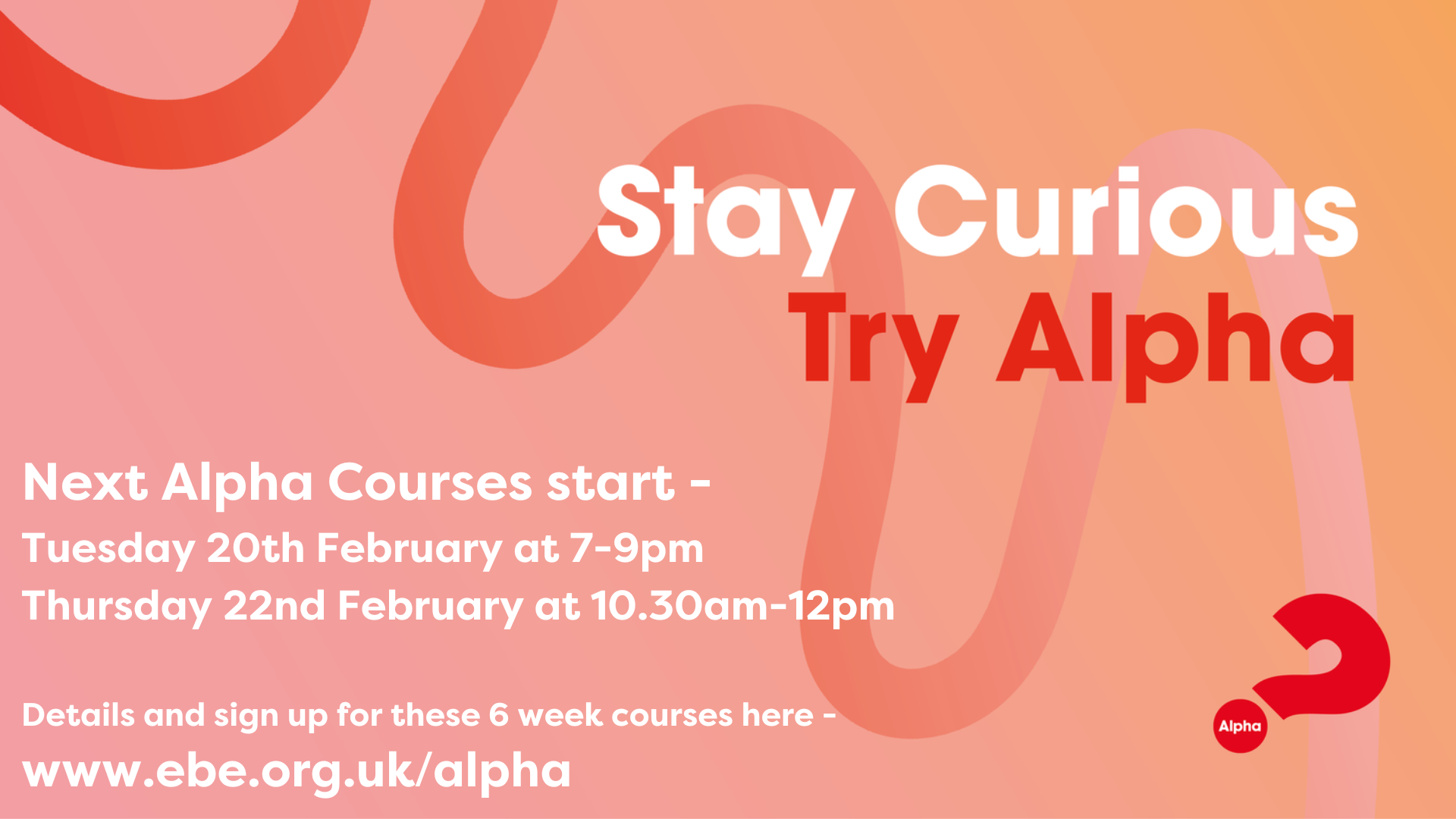 Alpha Course Church Alpha — Ebenezer Church