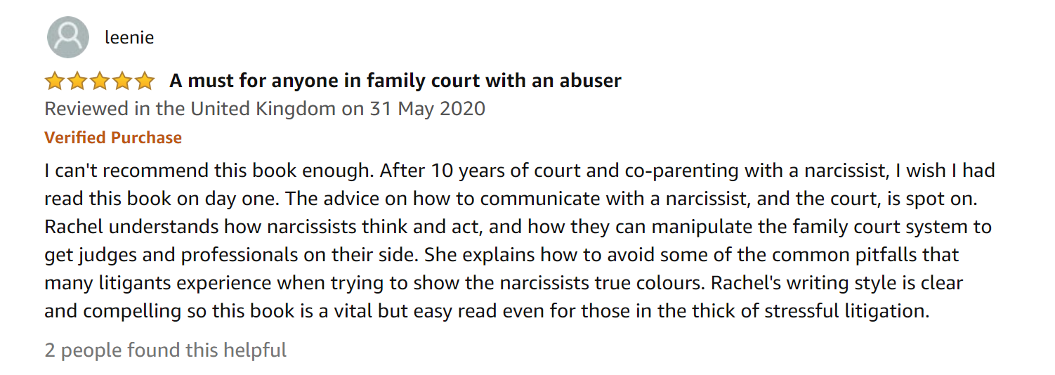 Amazon review How To Annihilate A Narcissist.png