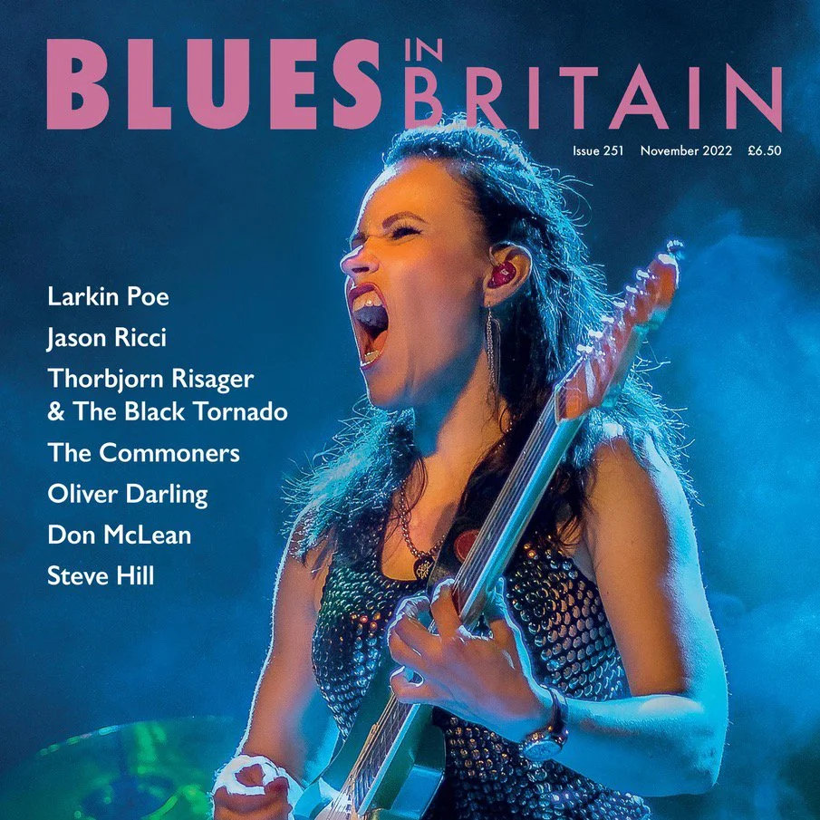 ERJA ON THE FRONT COVER OF THE NOVEMBER 2022 ISSUE OF BLUES IN BRITAIN