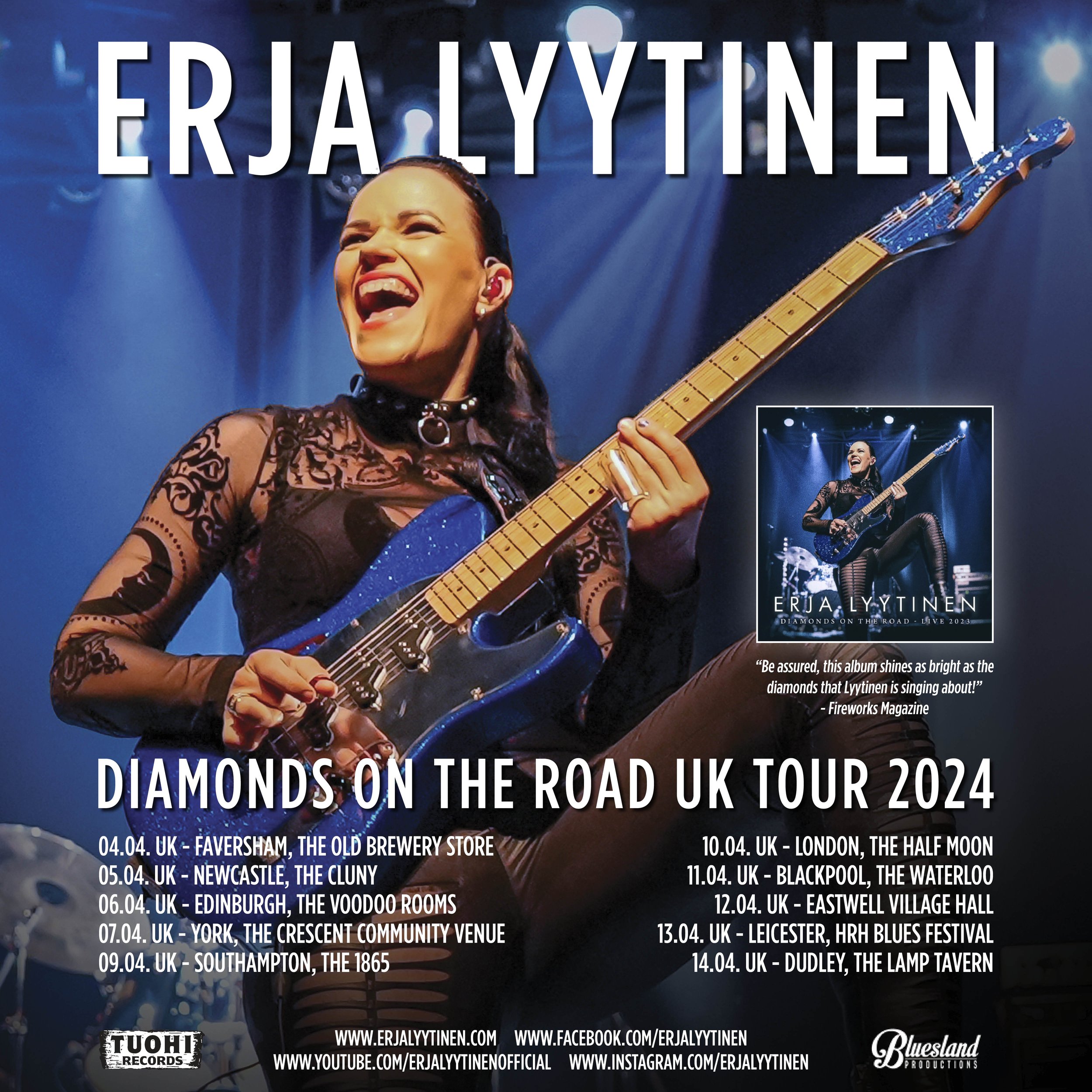 "DIAMONDS ON THE ROAD" APRIL UK TOUR 2024 KICKS OFF THIS WEEK!