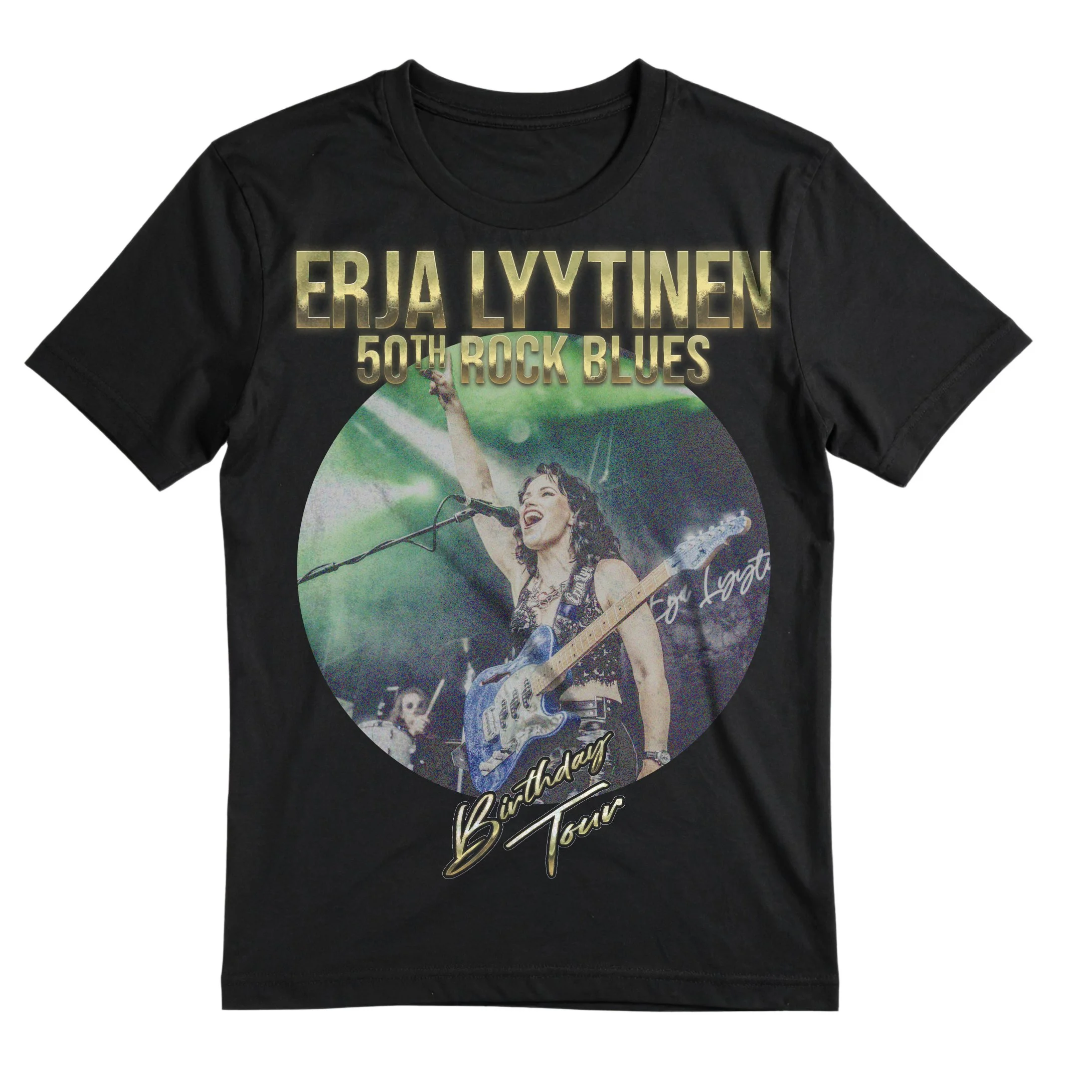 PRE-ORDER!! Erja Lyytinen 50th Rock Blues Birthday Limited Golden Edition T-shirt