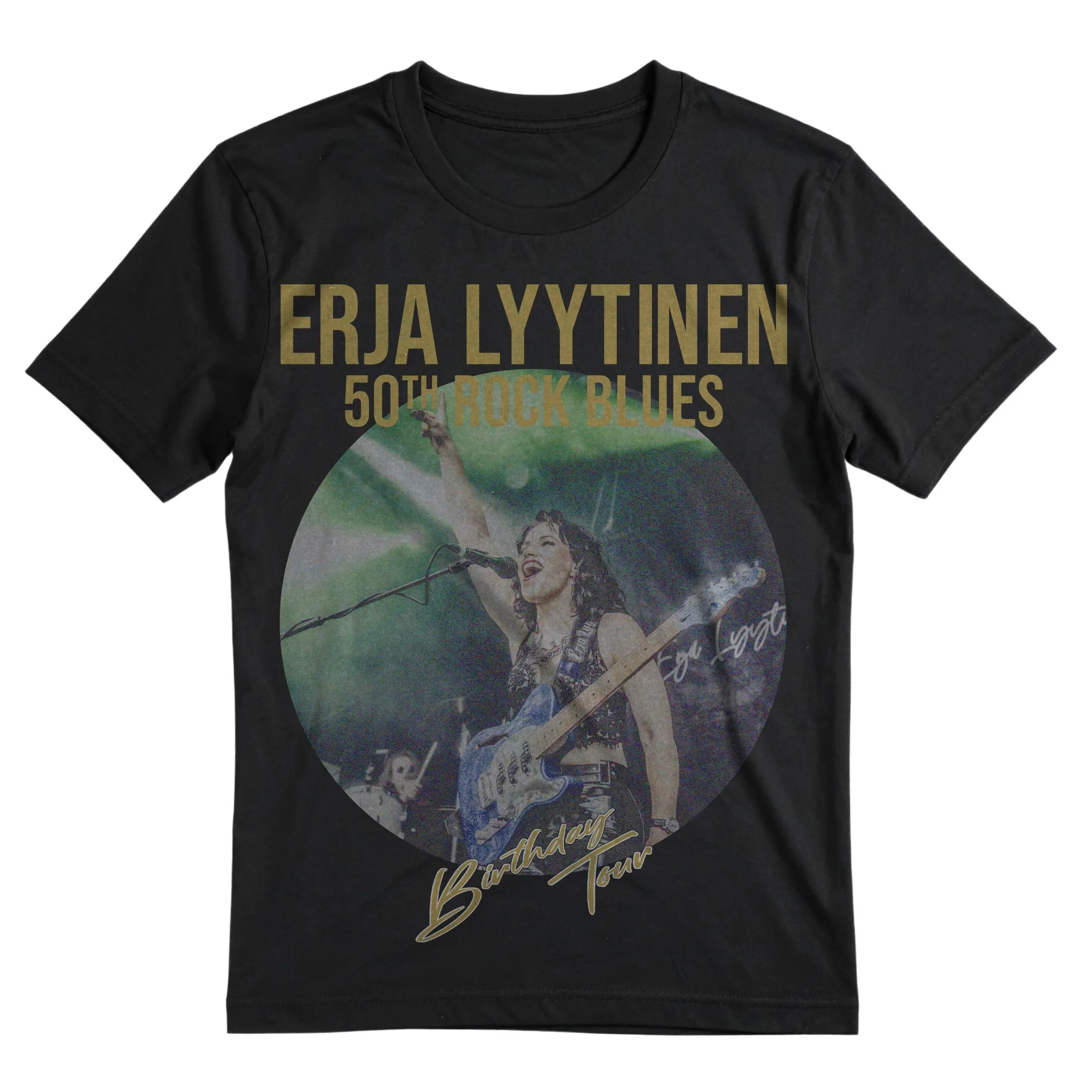 Erja Lyytinen 50th Rock Blues Birthday Limited Golden Edition T-shirt