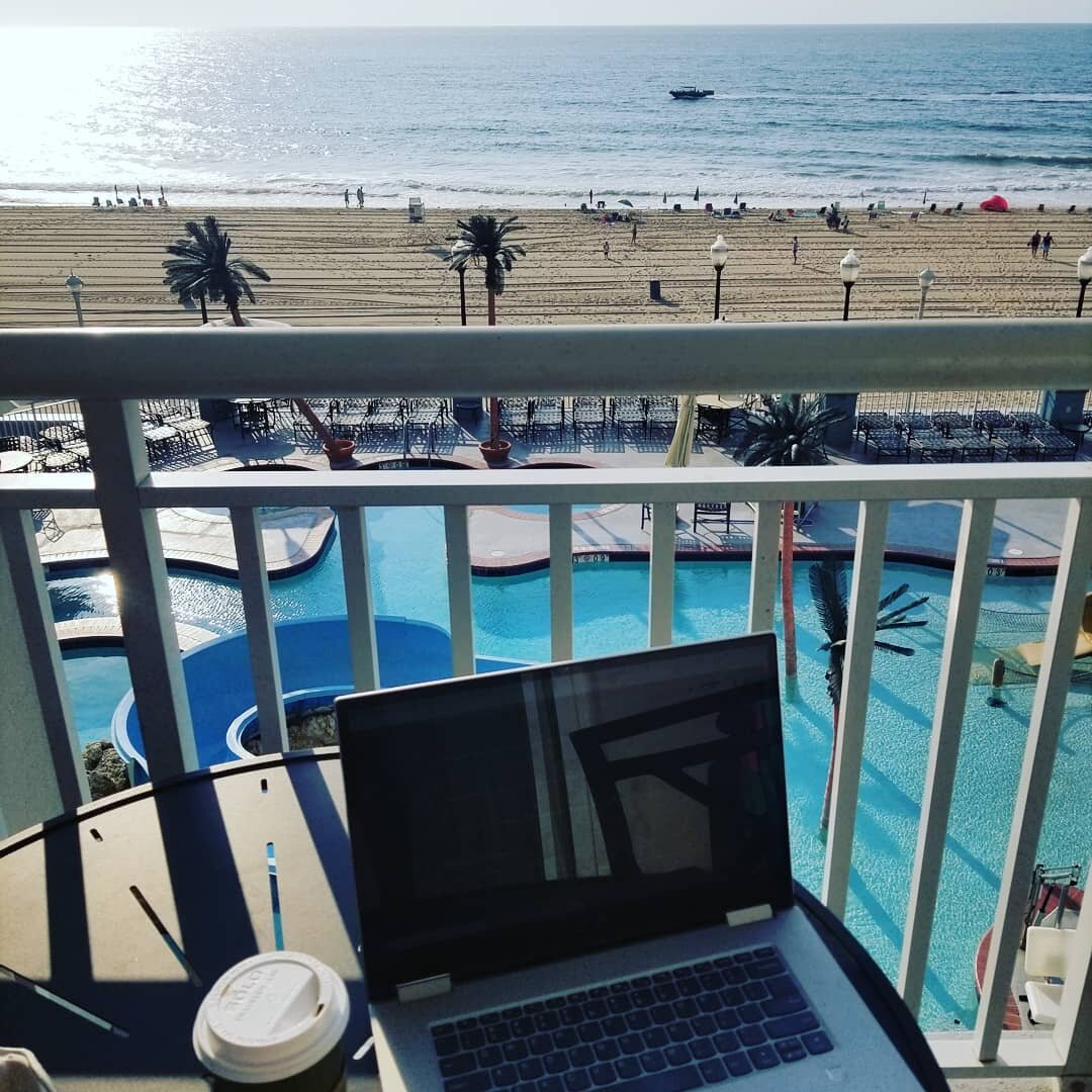 Office view this morning😉☕🍹 #officeview #lifeisgood