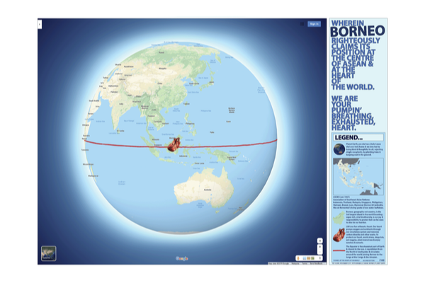 Yee I-Lann - Borneo Heart (Map Poster)