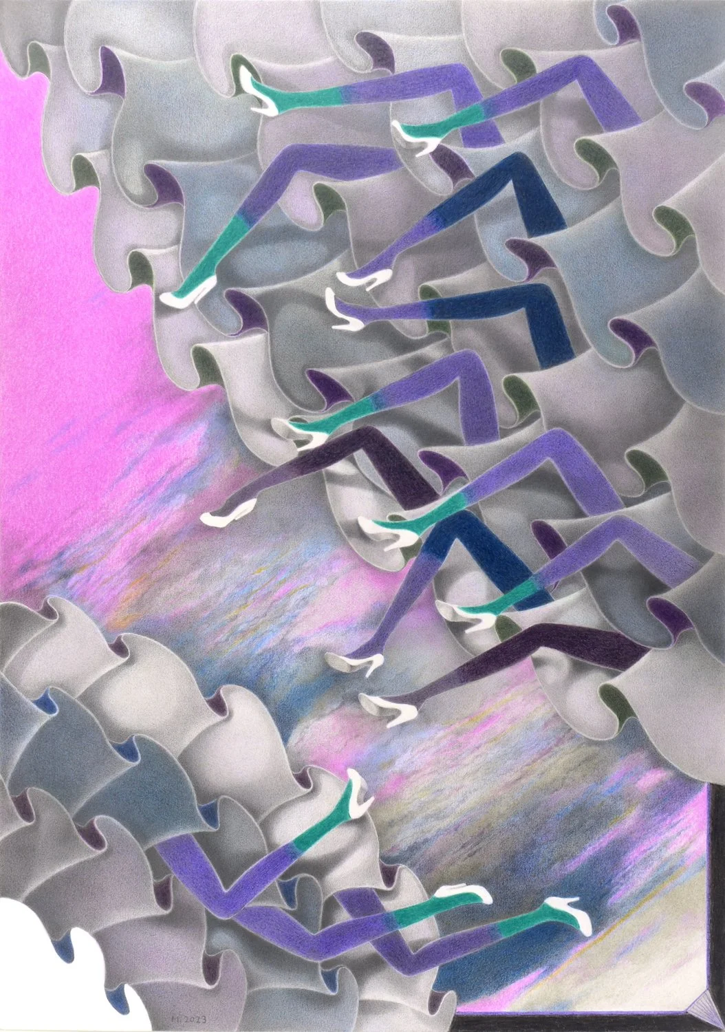 The Eternal Swimmers_Minstrel Kuik_Drawing on paper_2023.JPG