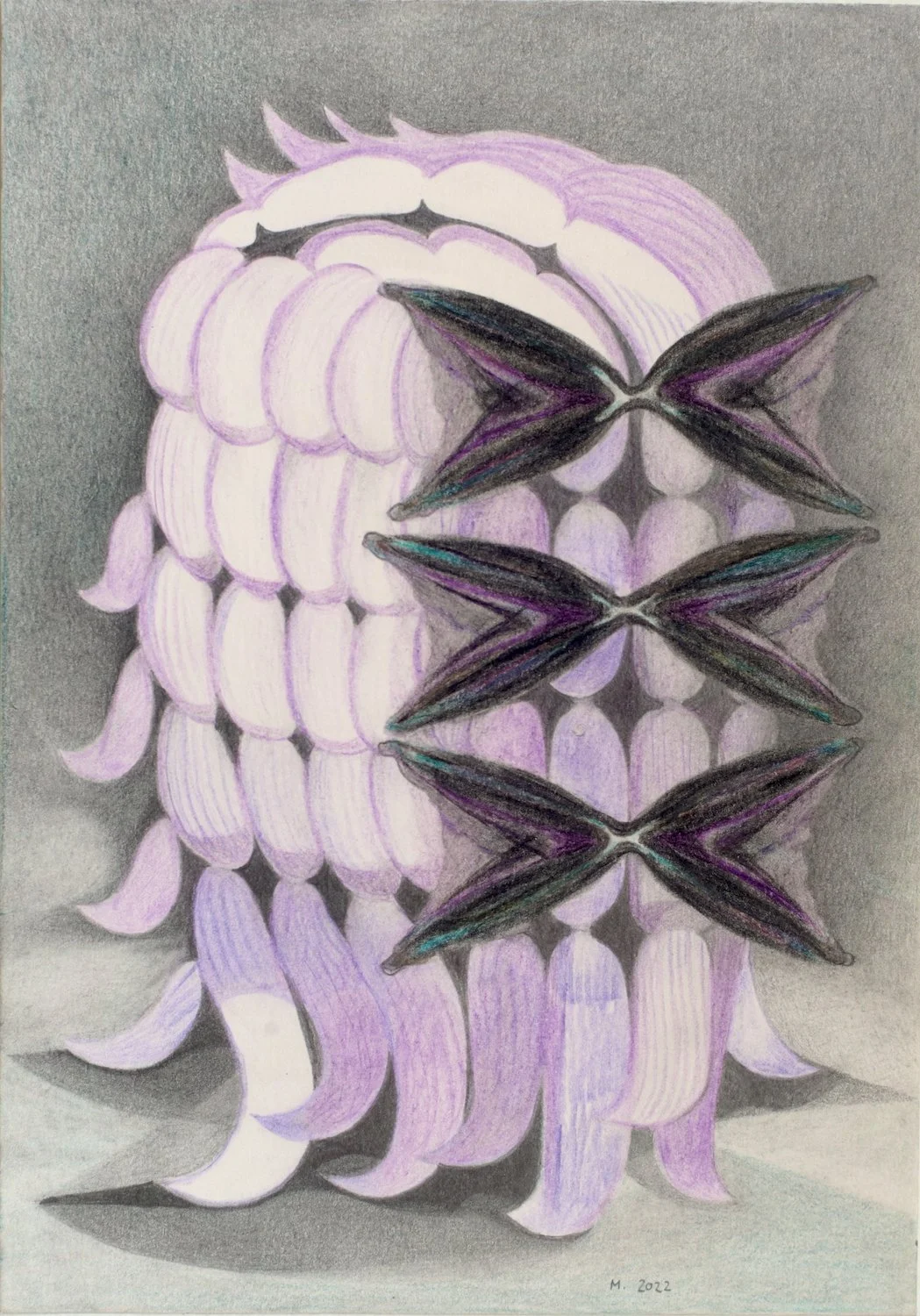 (Sausage) Hairdo for a Dinner_Minstrel Kuik_Drawing on paper_2022.JPG