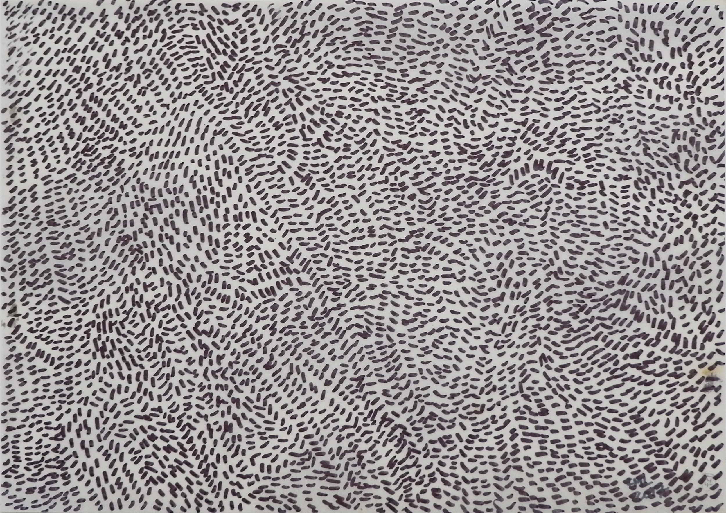   foo may lyn ,  Mosquito Hearts #127 , 2017, Ink on paper, 21 × 29.7 cm (paper size), 22 × 30.5 cm (framed size) 