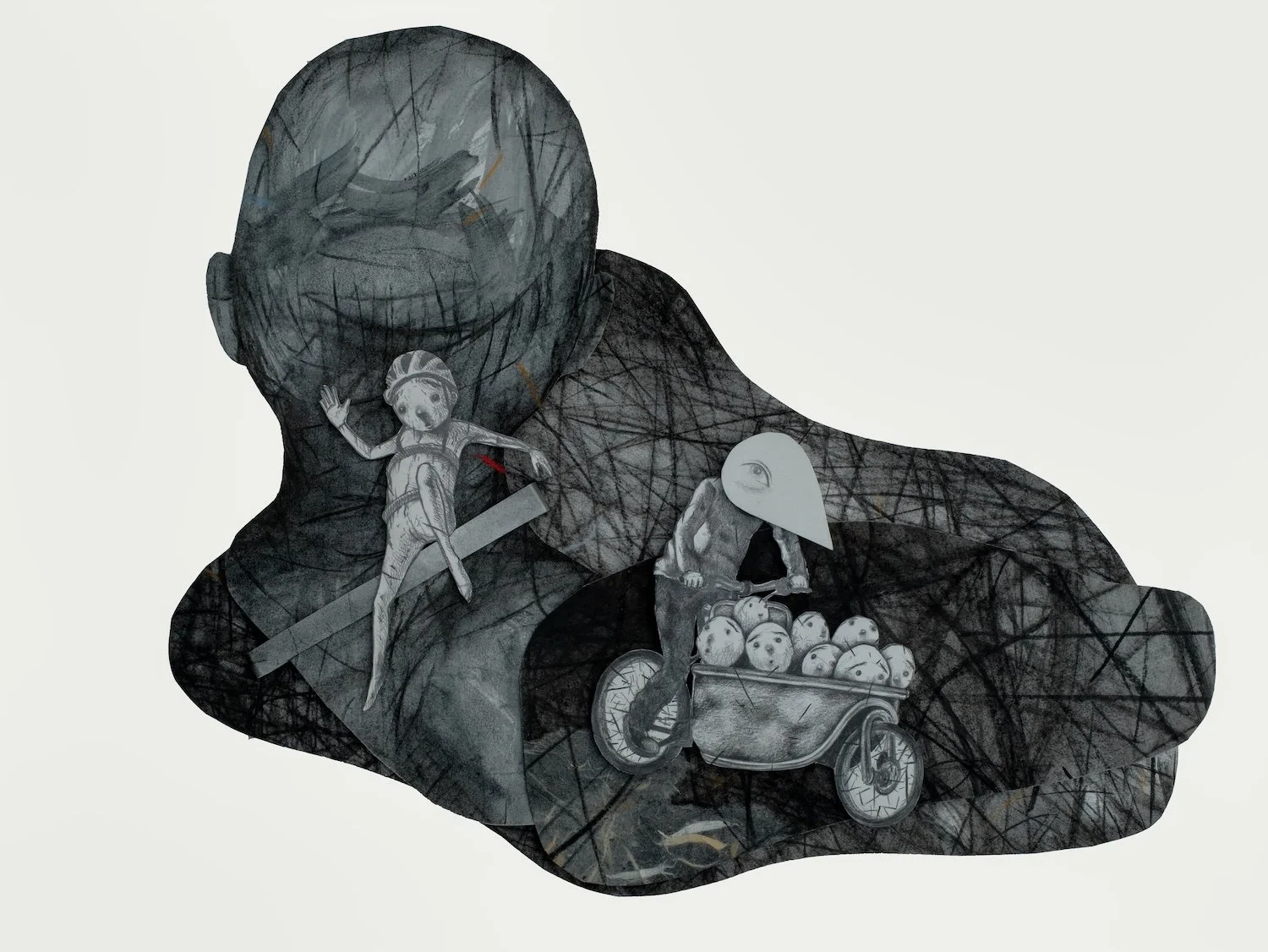 taken, 49 x 40 cm, charcoal, softpastel, pencil, aluminum on paper, 2026.jpg