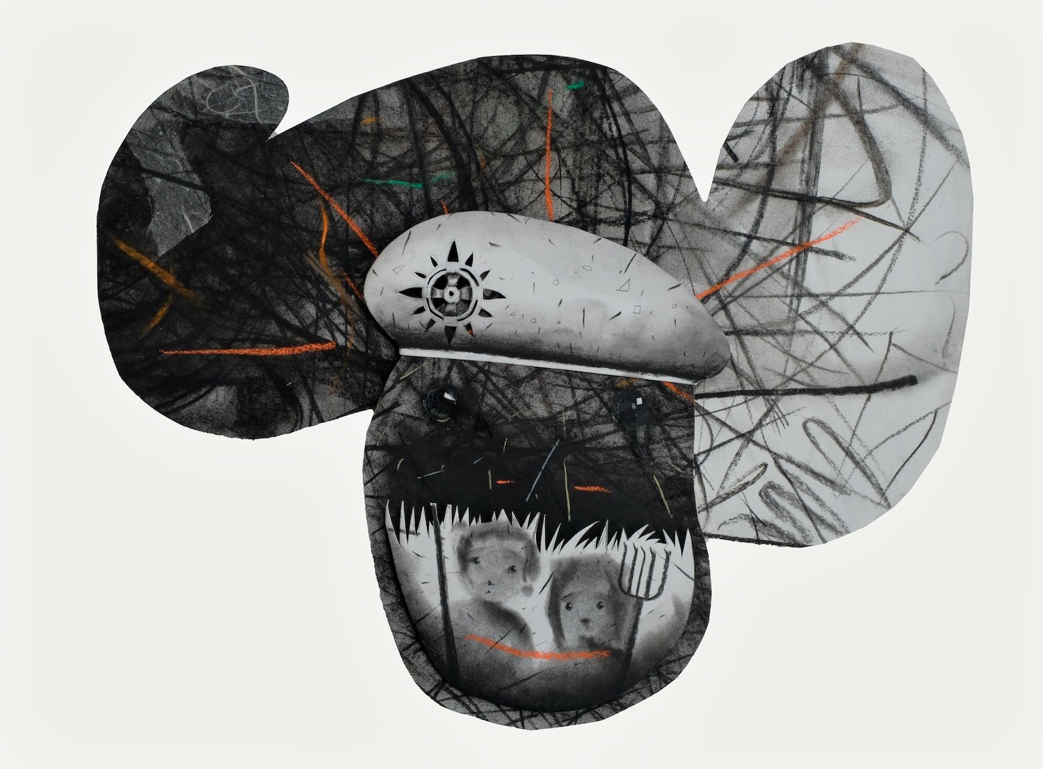order, 42 x 33 cm, charcoal, softpastel, pencil, aluminum on paper, 2026.jpg