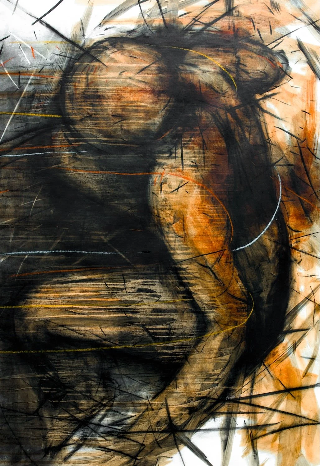 Endow #2_2026_oil, charcoal,_soft pastel on canvas_90 x 65 x 3 cm.jpg