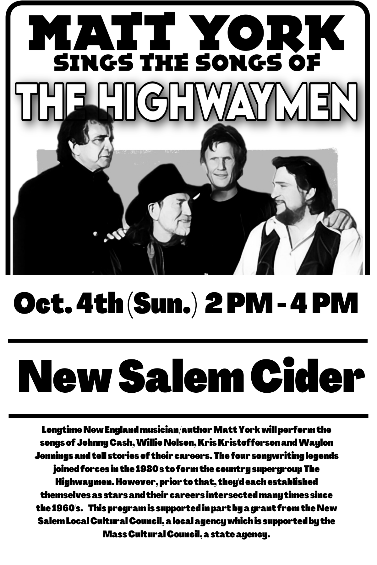 The Highwaymen - Songs &amp; Stories w/ Matt York