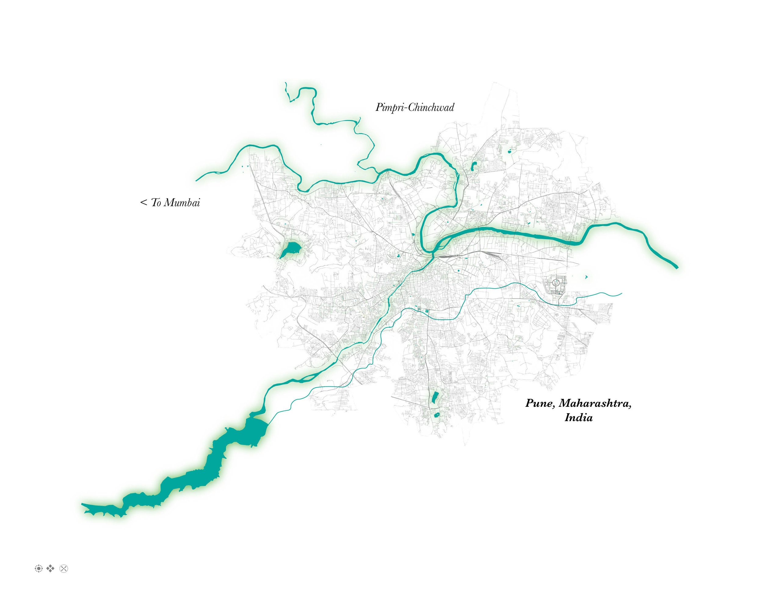 Pune, Maharashtra, India City and River Over View