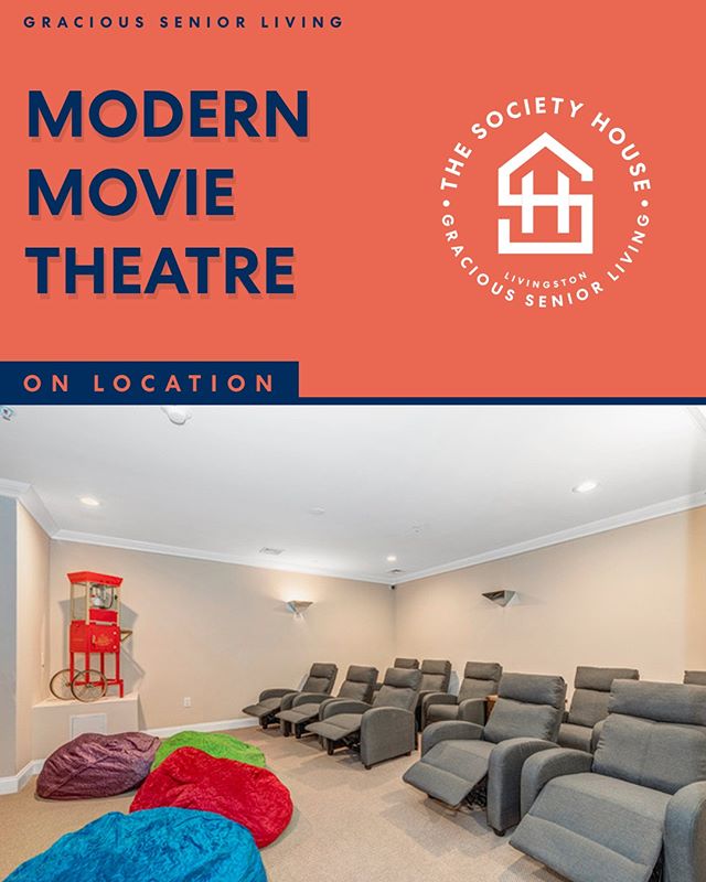 Why go out to the movies on a #FridayNight, when you can enjoy at movie here in our modern movie theatre? 🎥
--
#GraciousSeniorLiving #SeniorLiving #LuxuryLifestyle #BoutiqueStyle #Movie #MovieTheatre