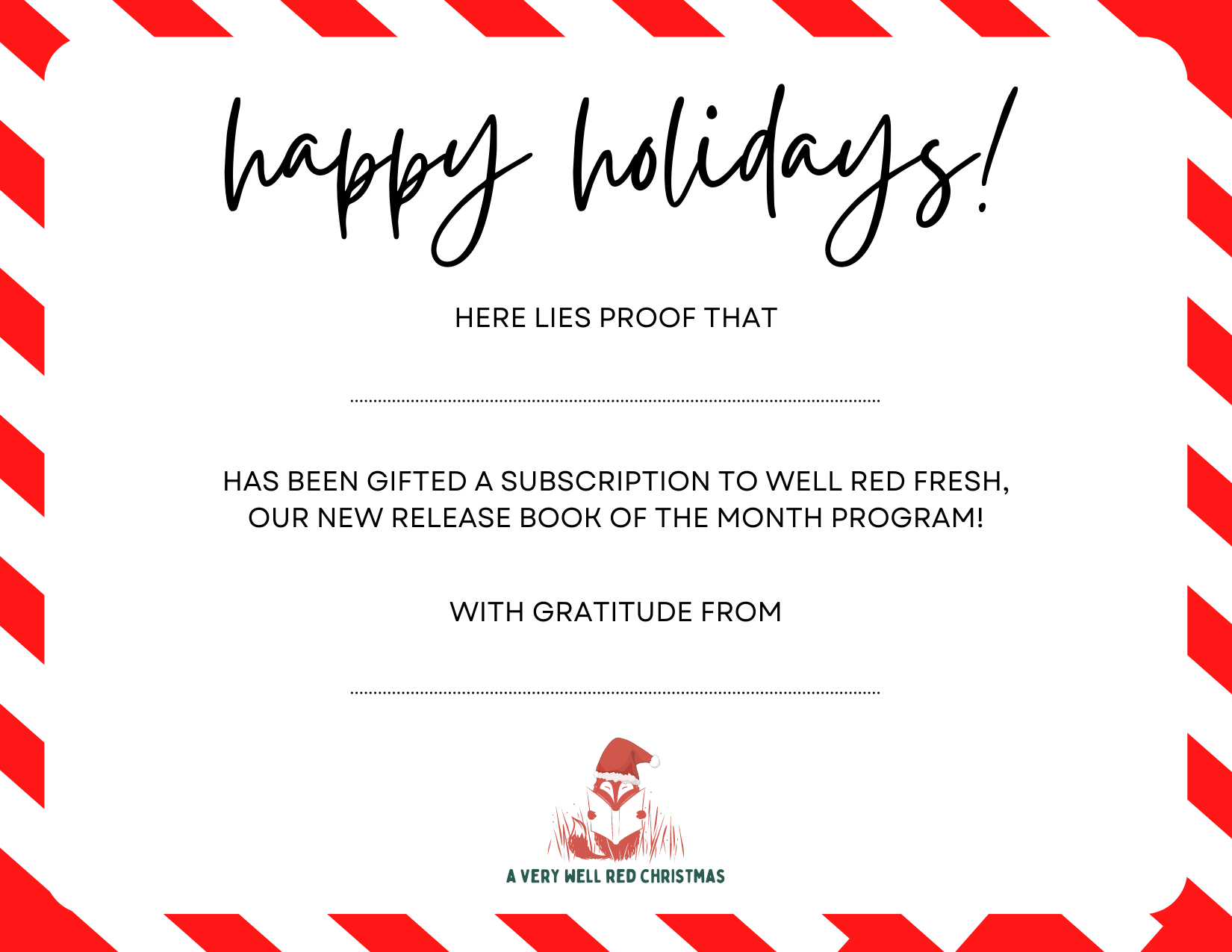 Printable Gift Certificates