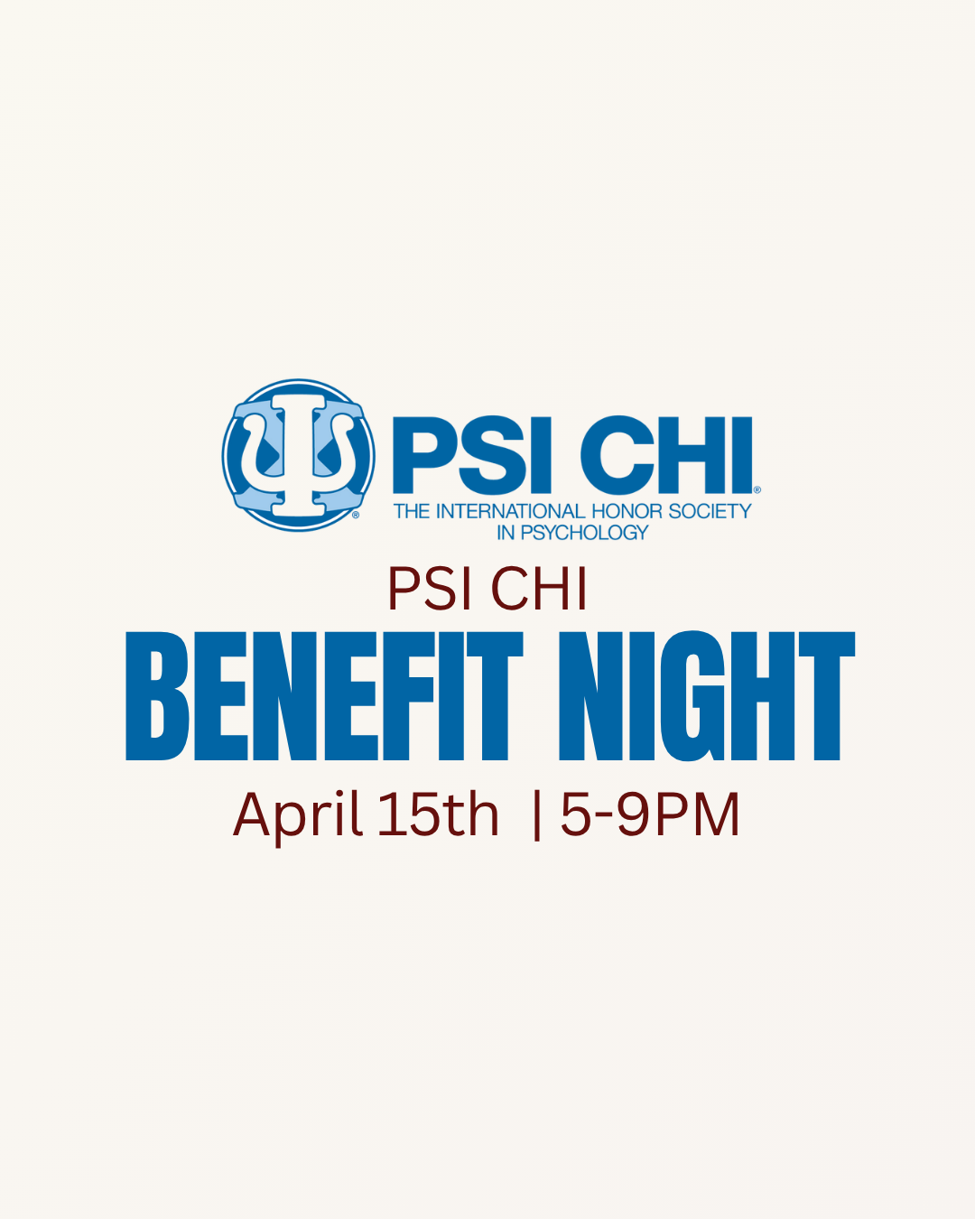 Psi Chi Benefit Night